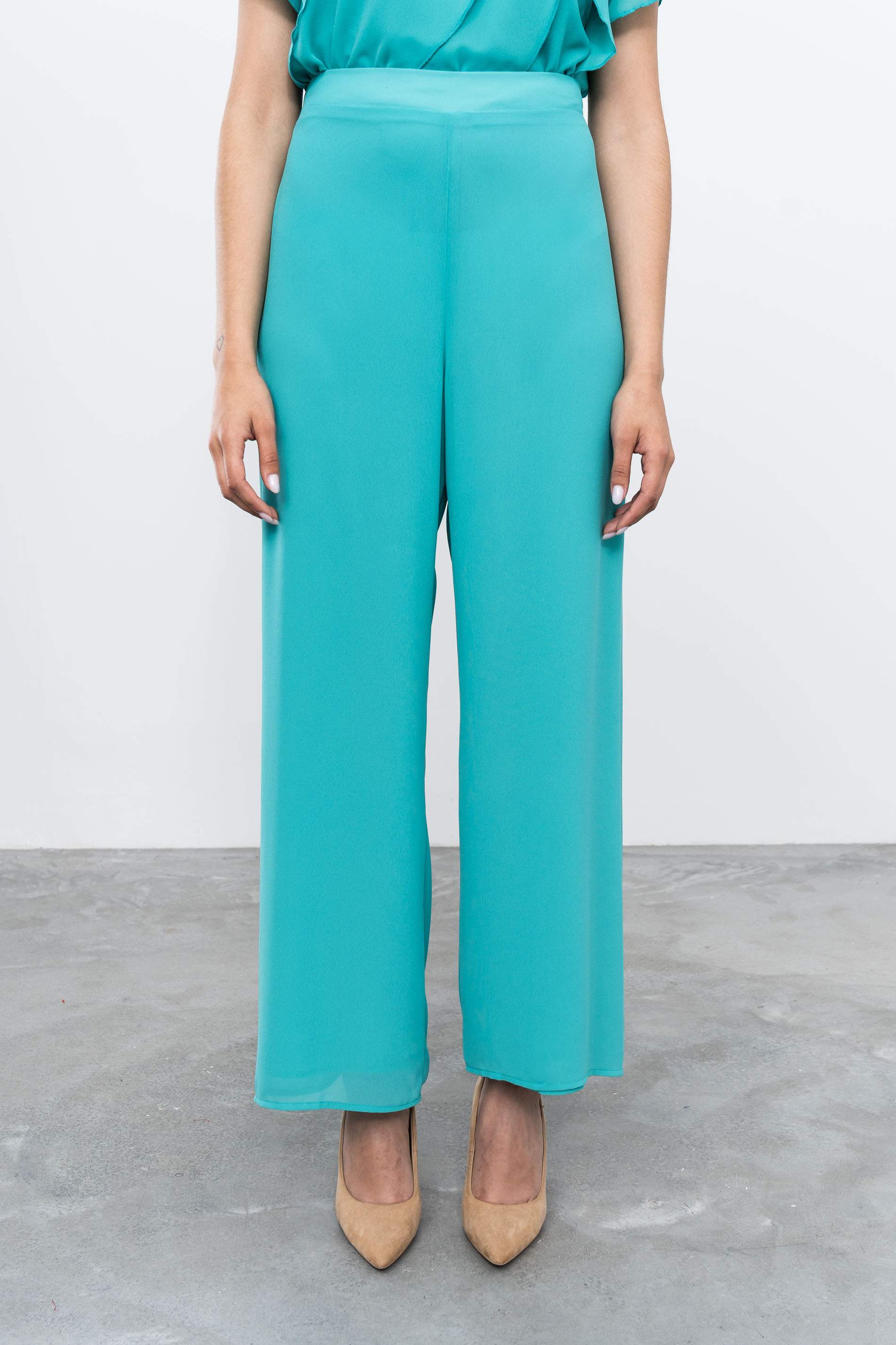 PANTALÓN HOLGADO TURQUESA