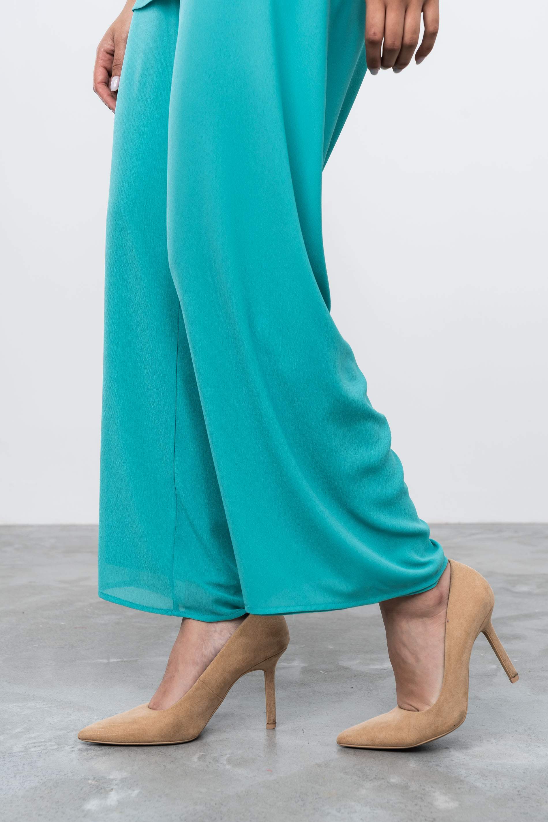 PANTALÓN HOLGADO TURQUESA