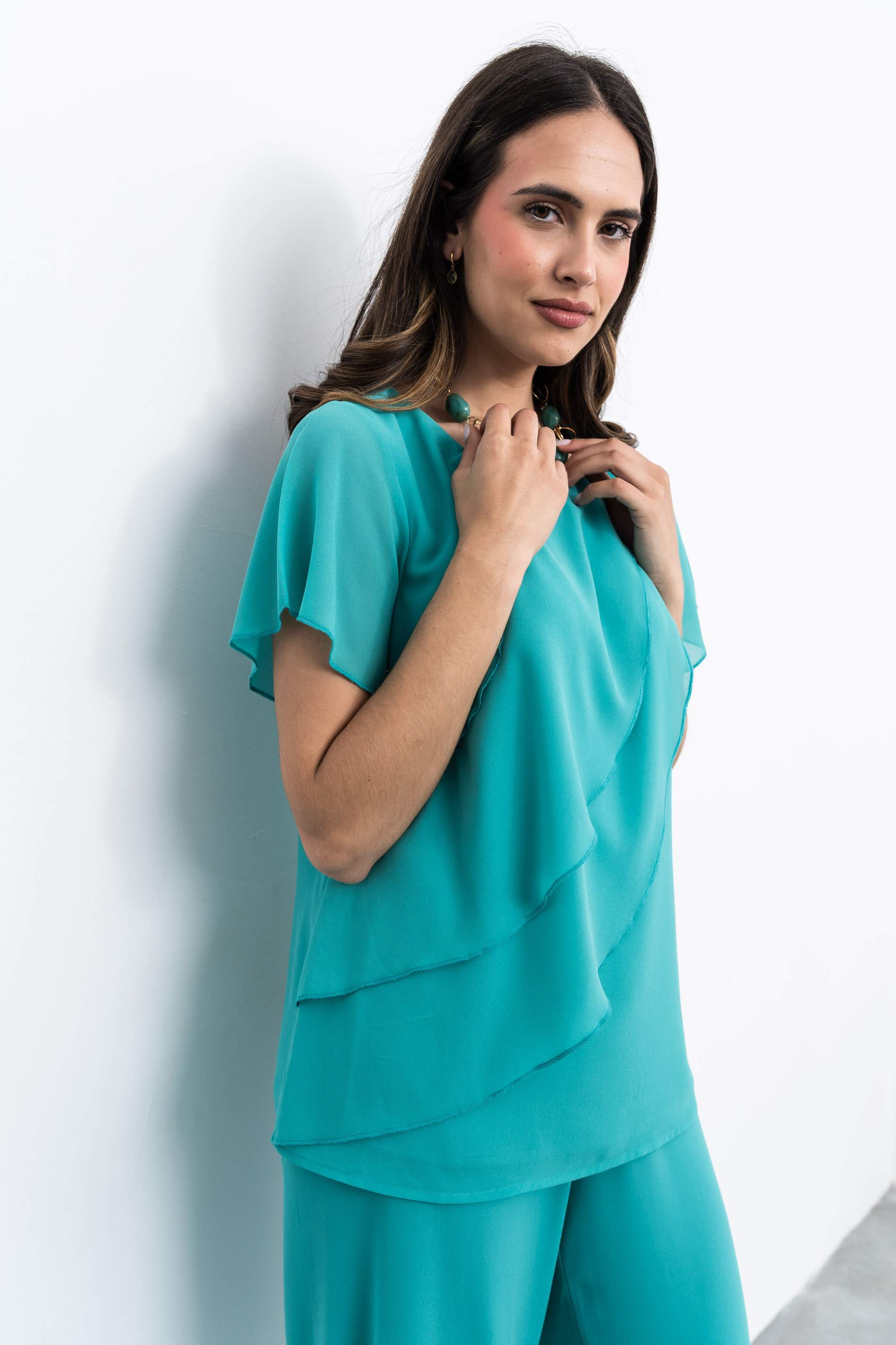 PANTALÓN HOLGADO TURQUESA