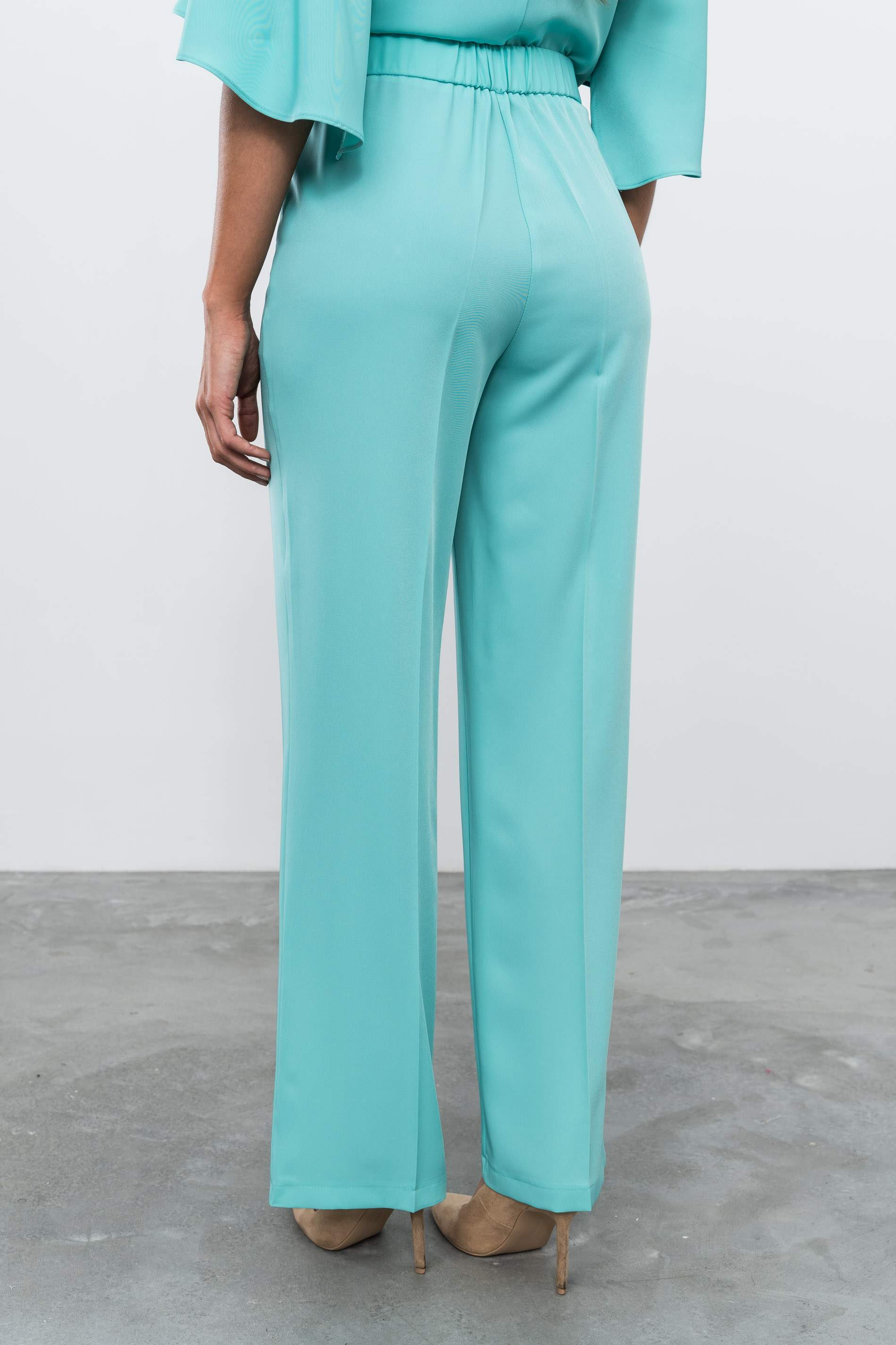 PANTALÓN VESTIR RECTO TURQUESA