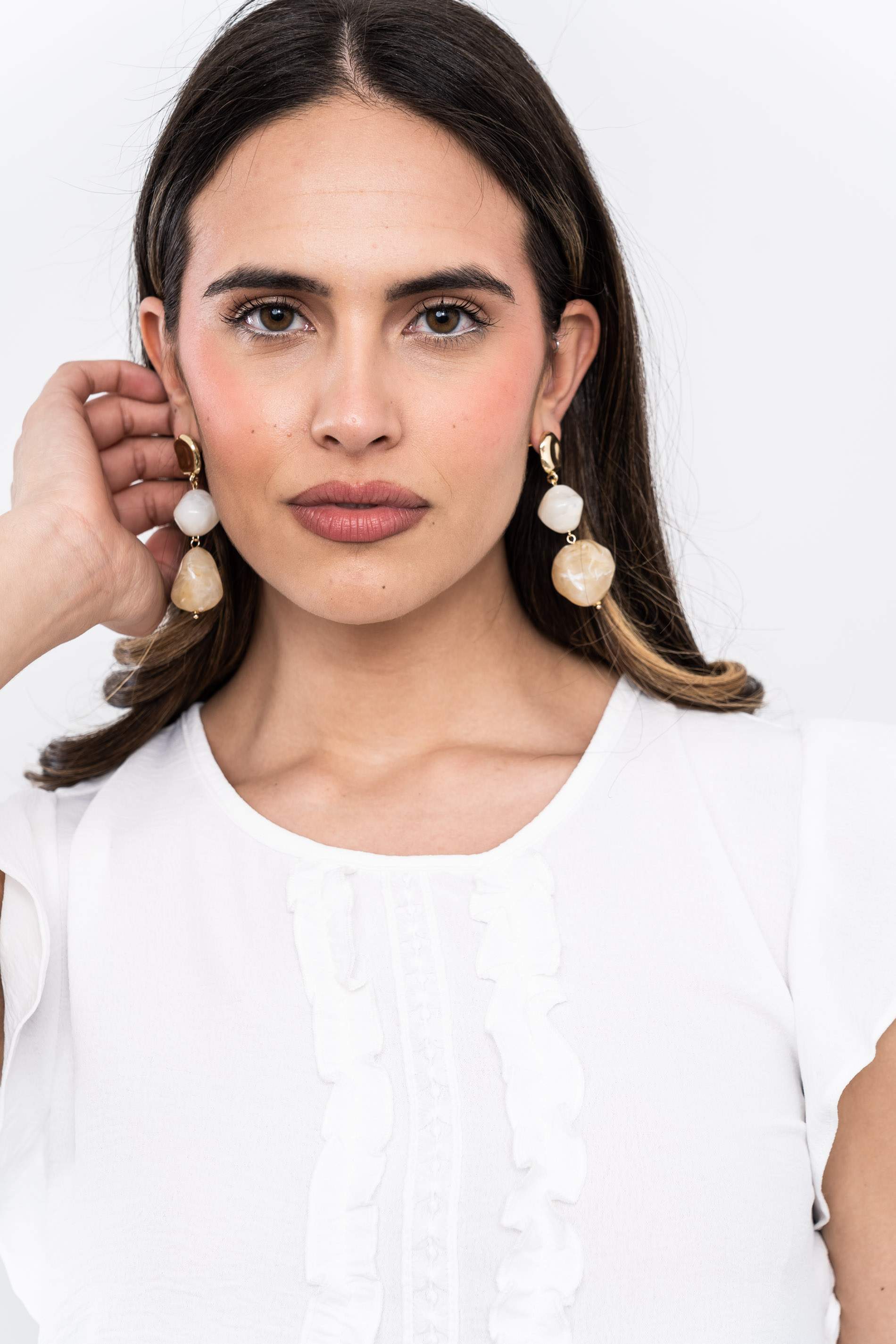 BLUSA VOLANTITO PUNTILLAS CRUDO