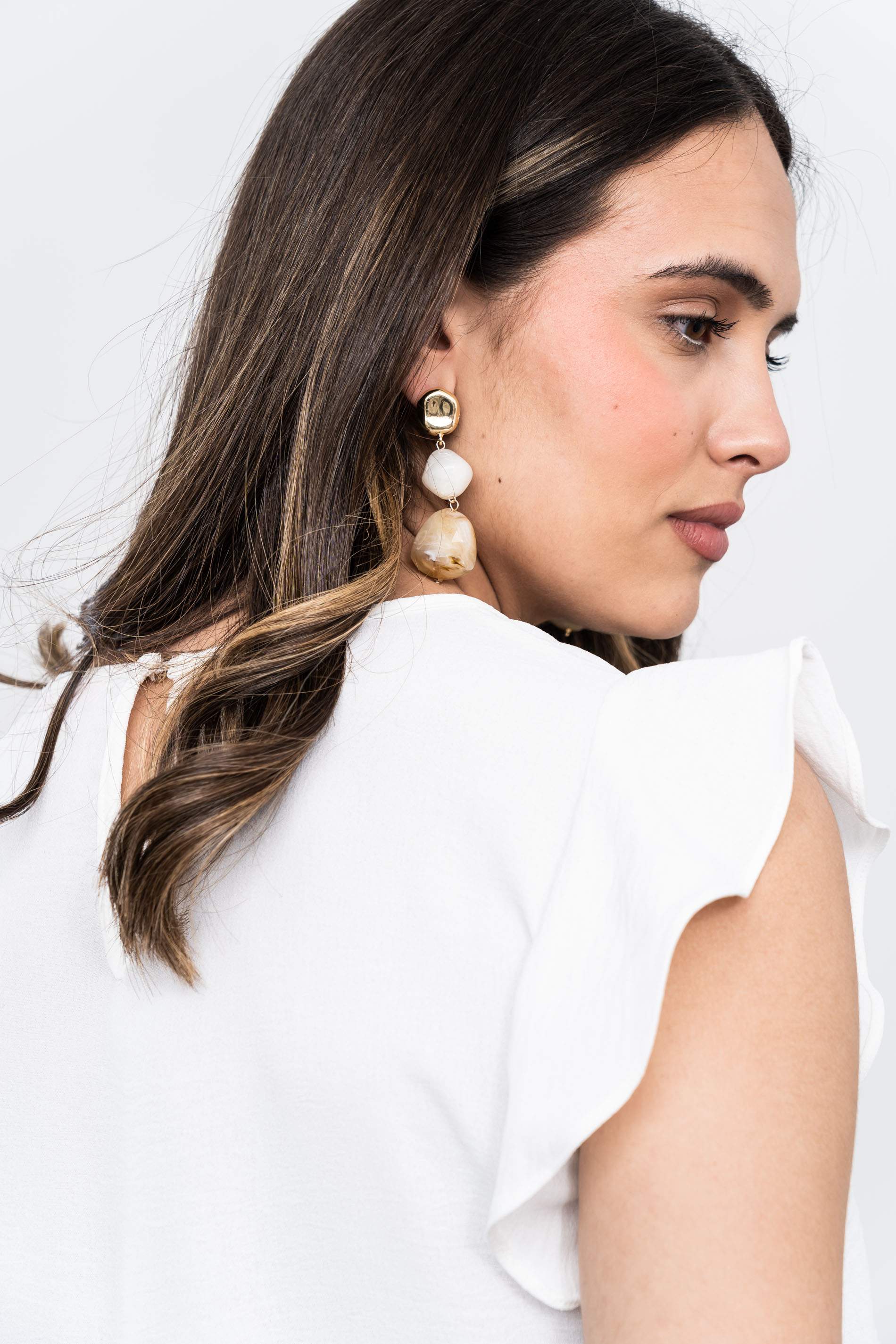 BLUSA VOLANTITO PUNTILLAS CRUDO