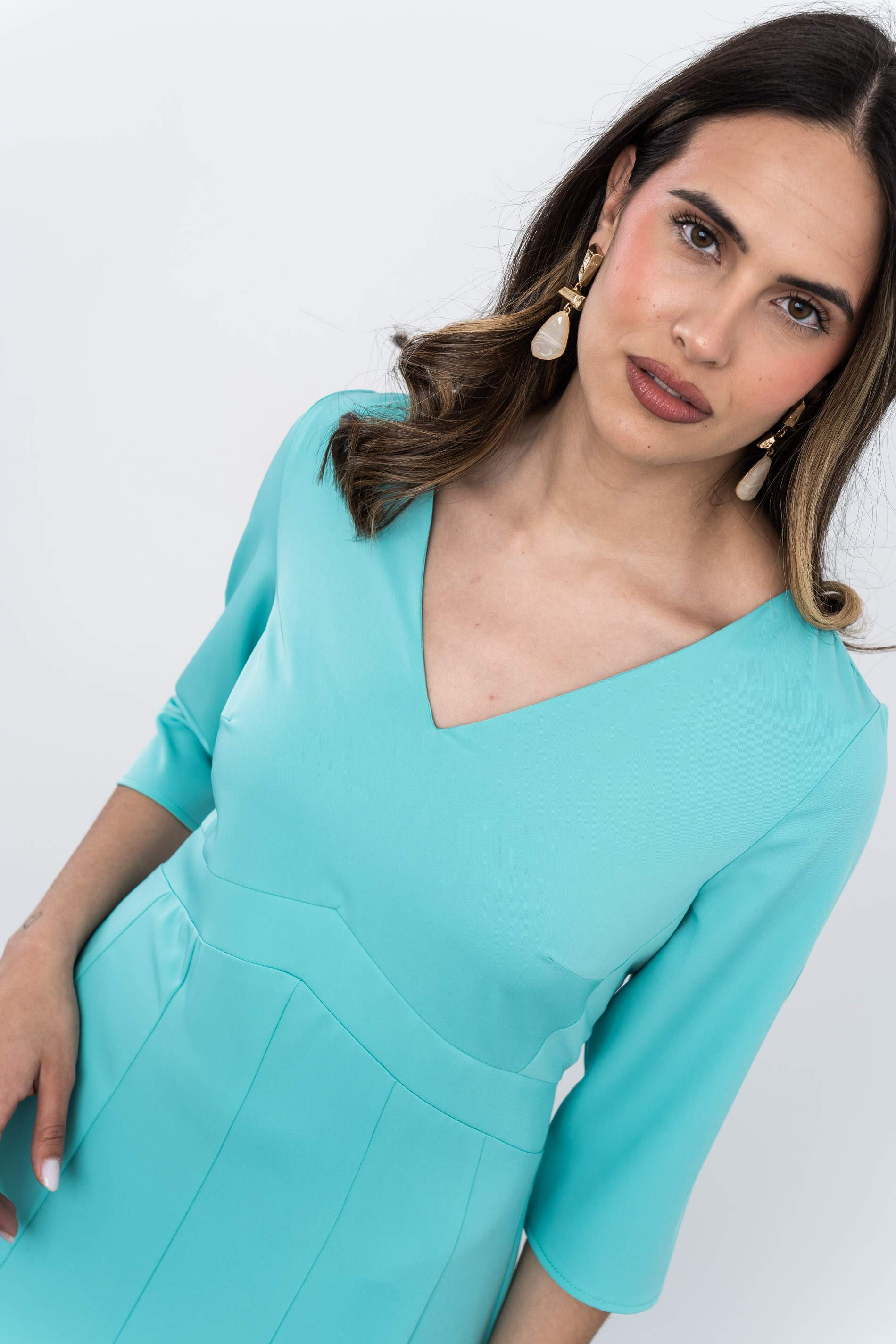 VESTIDO MIDI QUILLAS