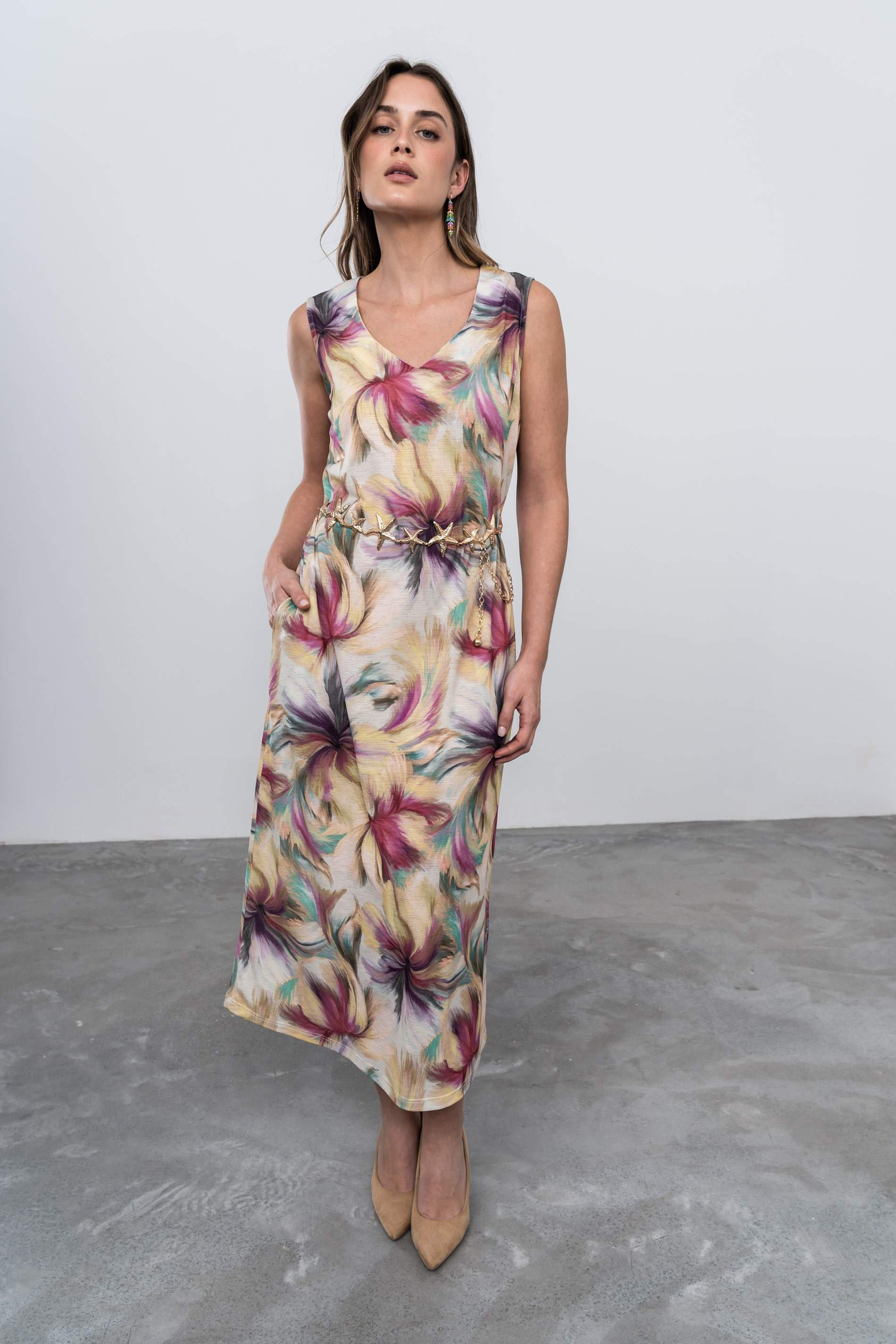 VESTIDO LARGO PINCELADAS