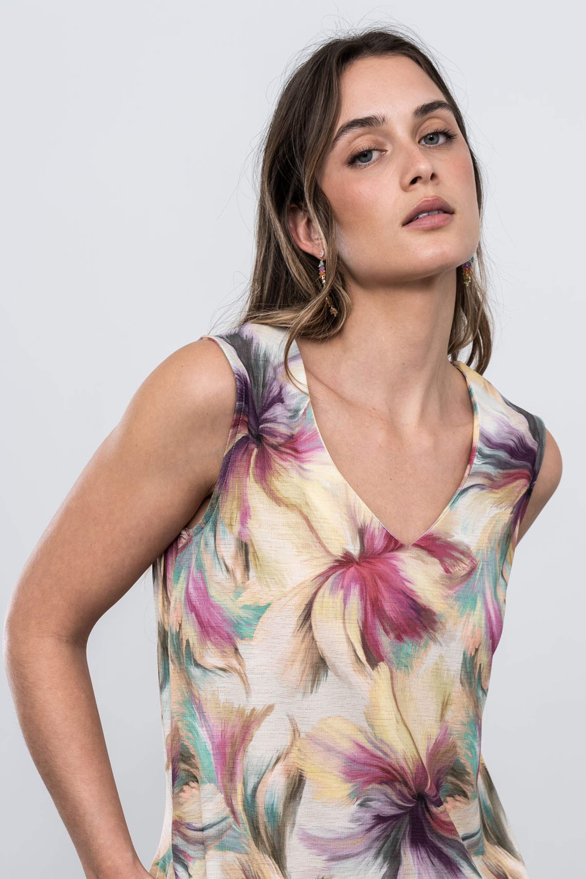 VESTIDO LARGO PINCELADAS