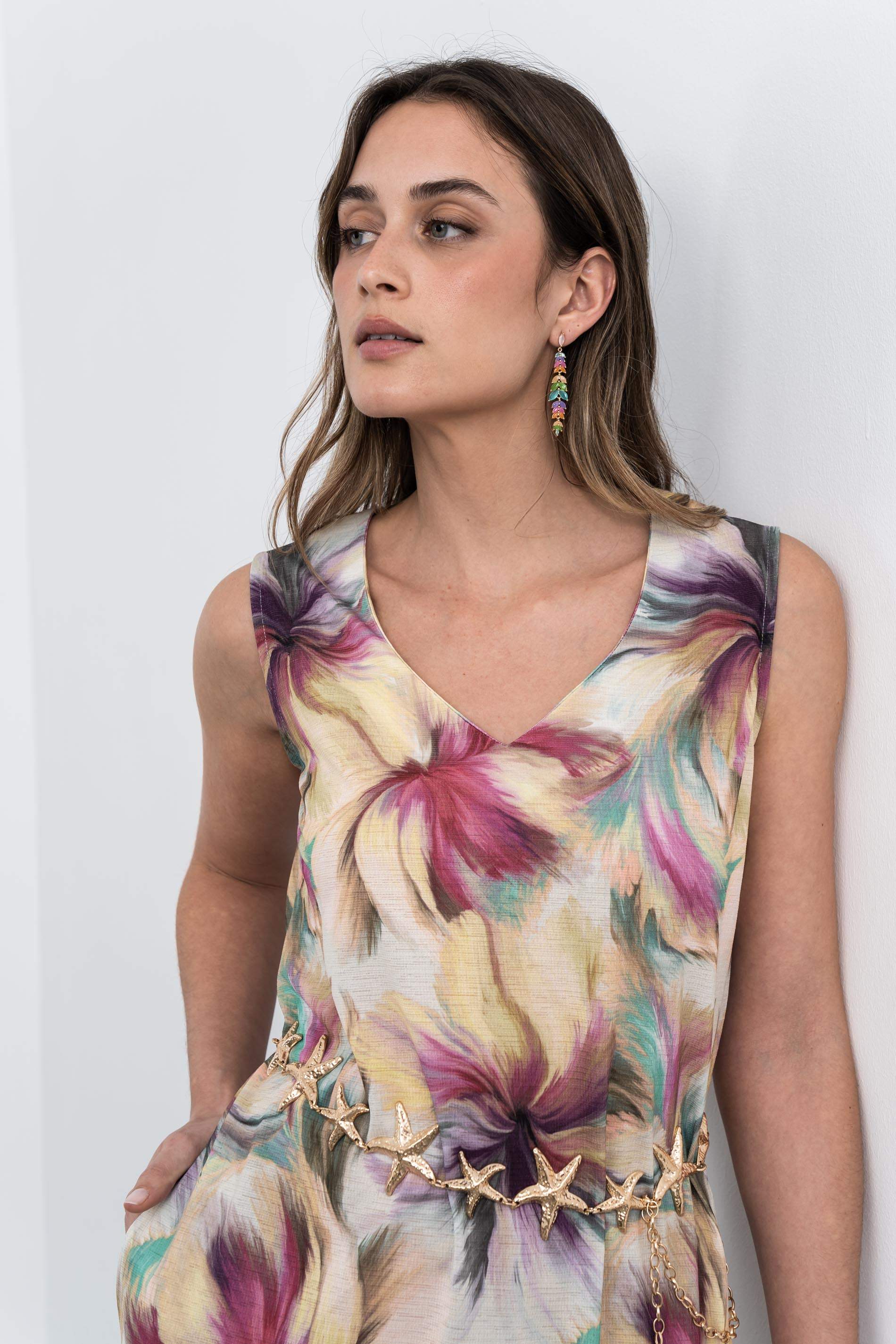 VESTIDO LARGO PINCELADAS