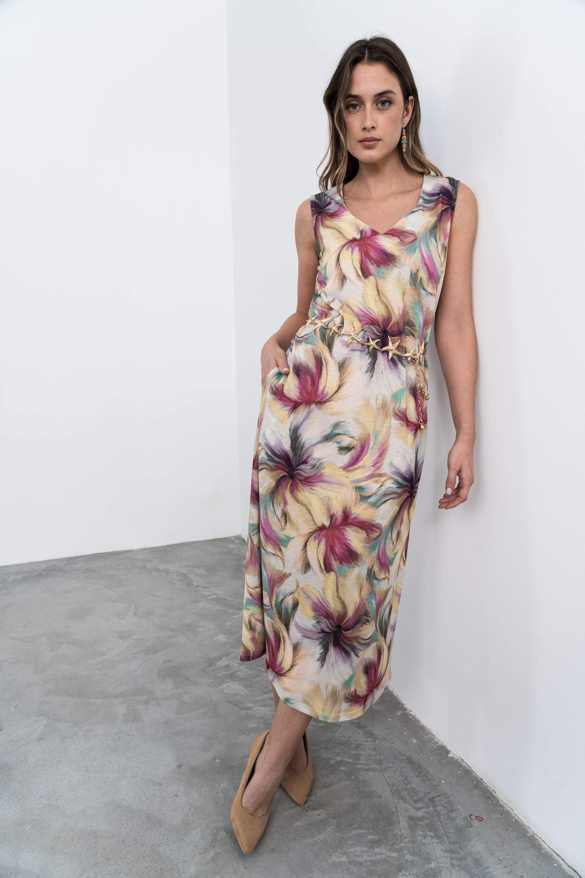 VESTIDO LARGO PINCELADAS