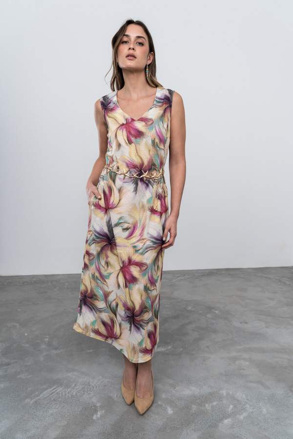 VESTIDO LARGO PINCELADAS