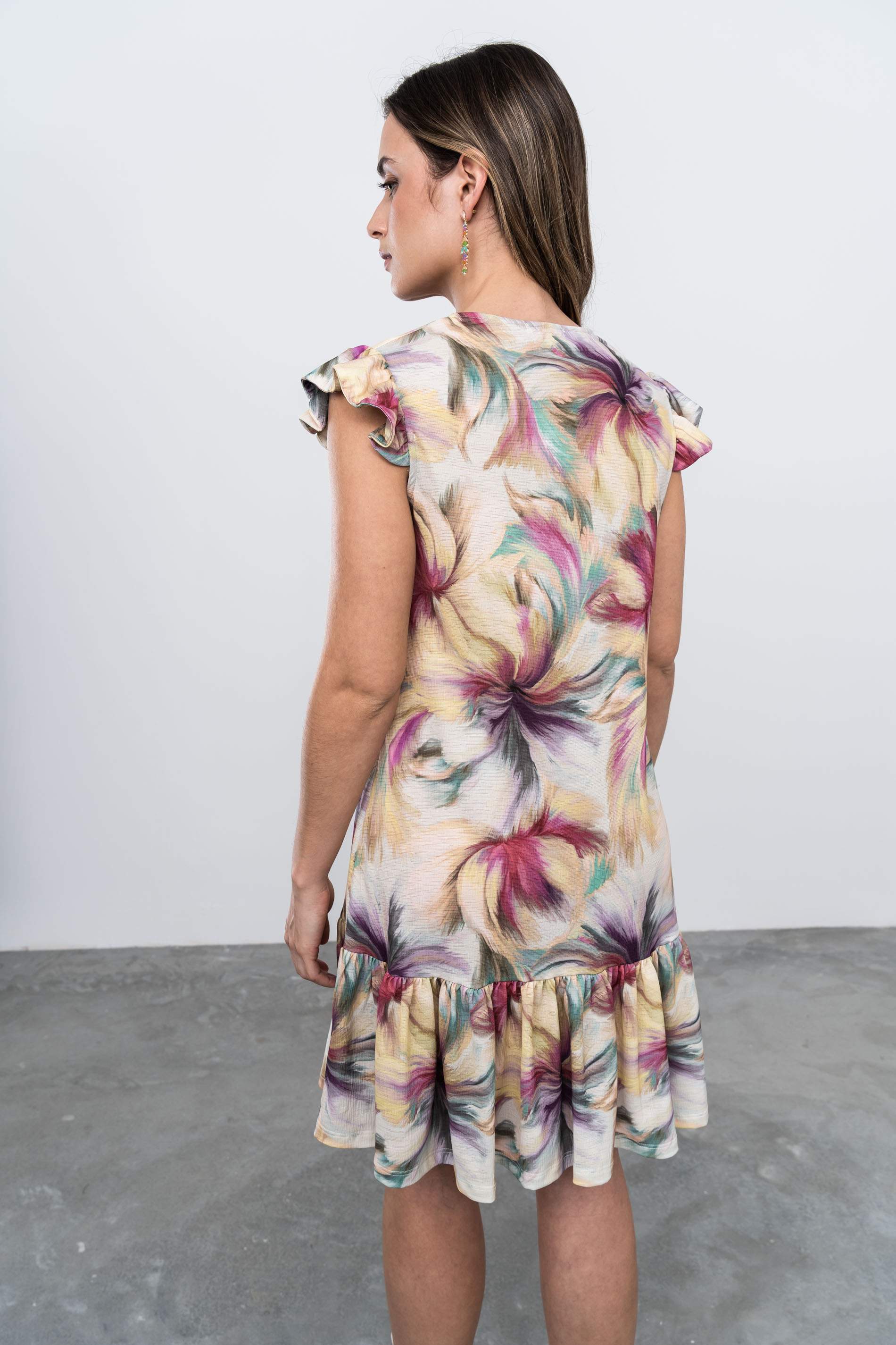 VESTIDO BOTONES PINCELADAS