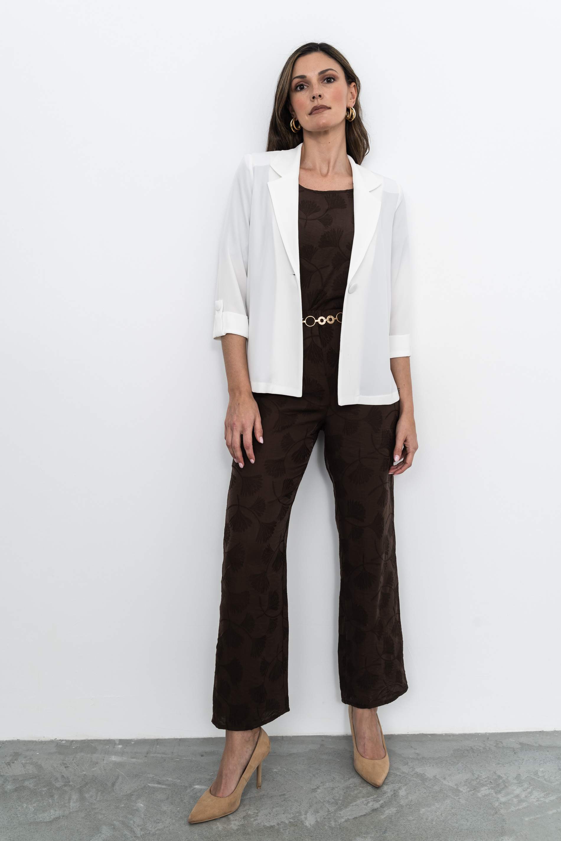 CHAQUETA FLUIDA BOTÓN MARFIL