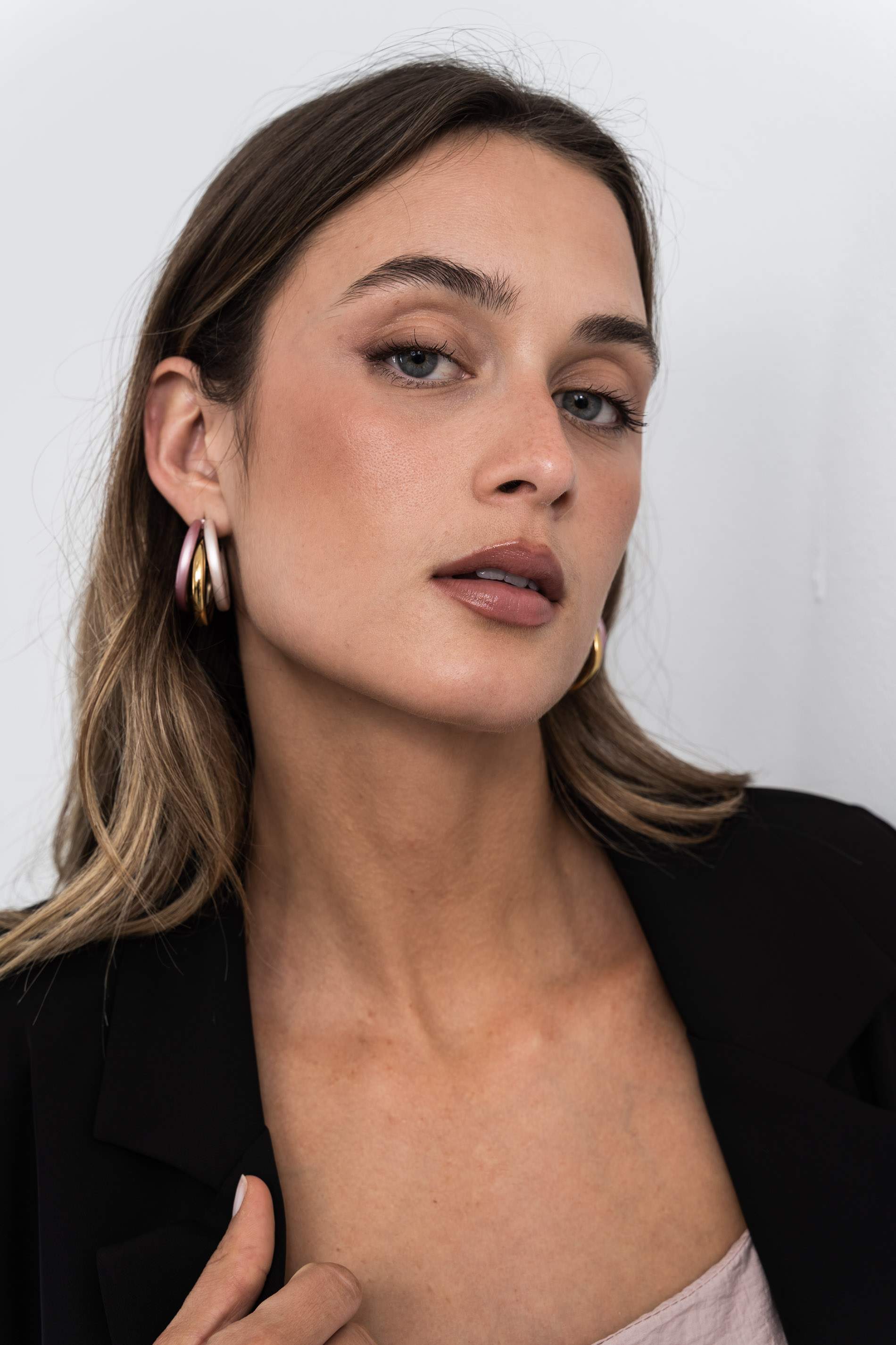 CHAQUETA FLUIDA BOTÓN NEGRO