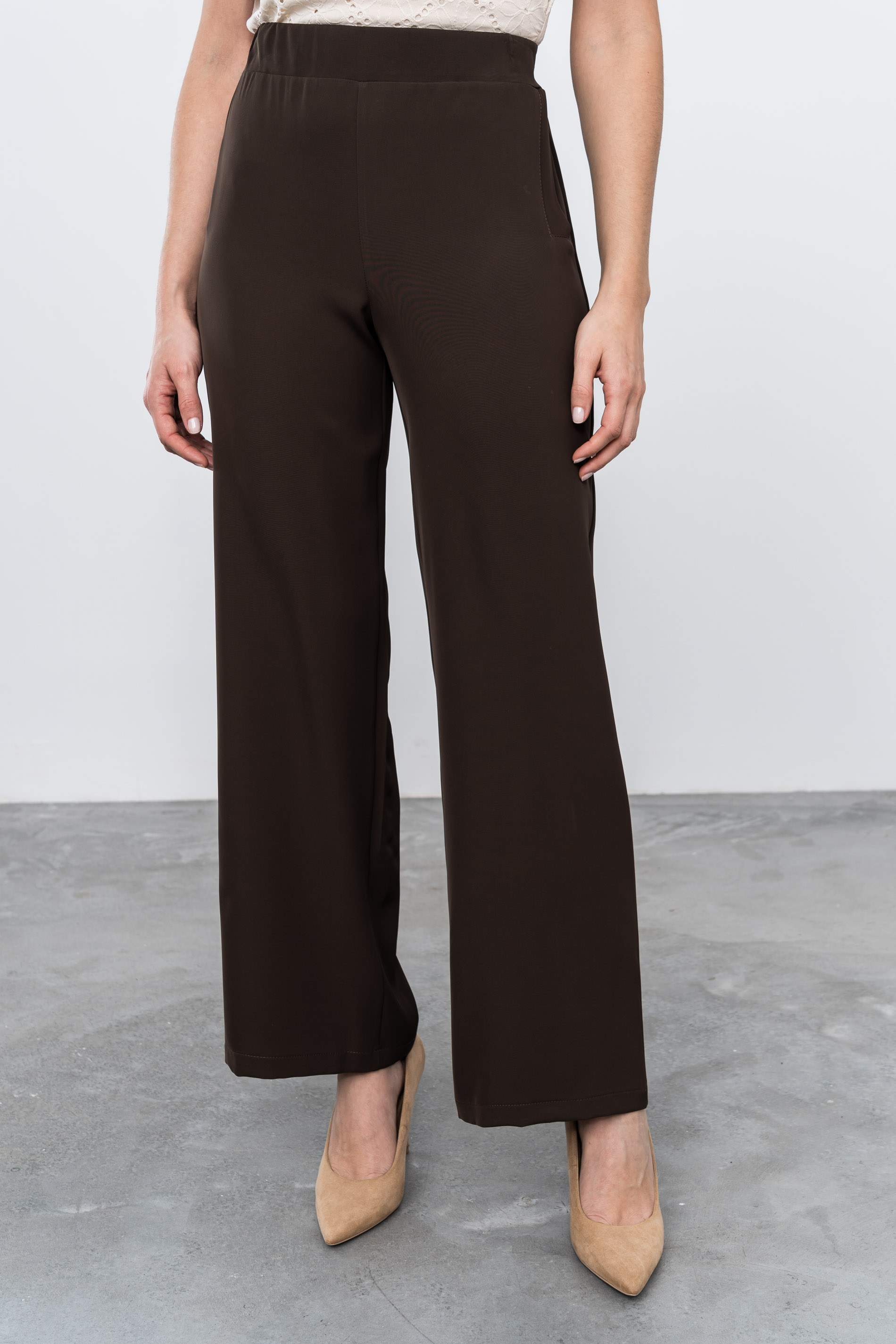 PANTALÓN ANCHO FLUIDO CHOCOLATE