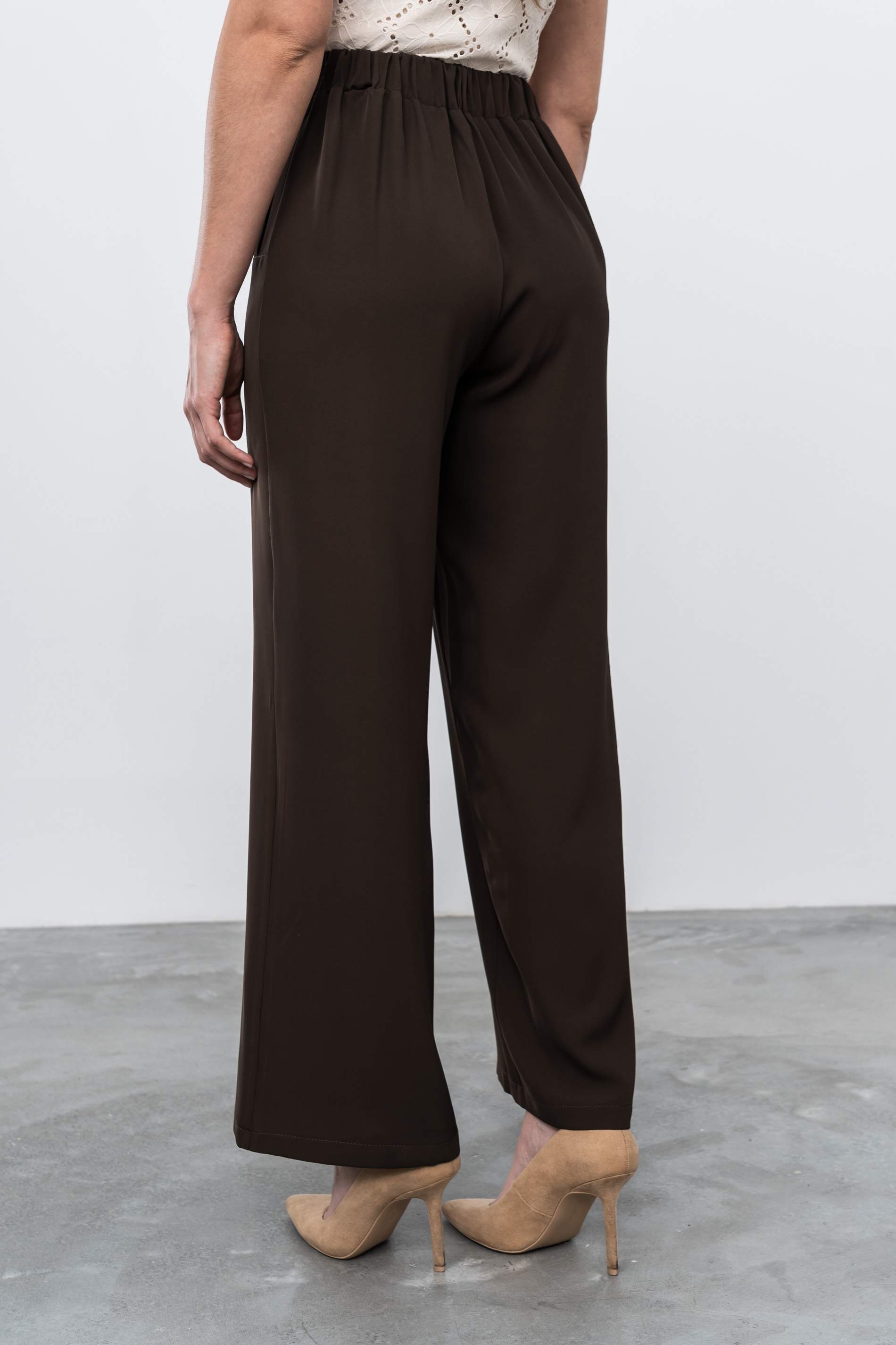 PANTALÓN ANCHO FLUIDO CHOCOLATE