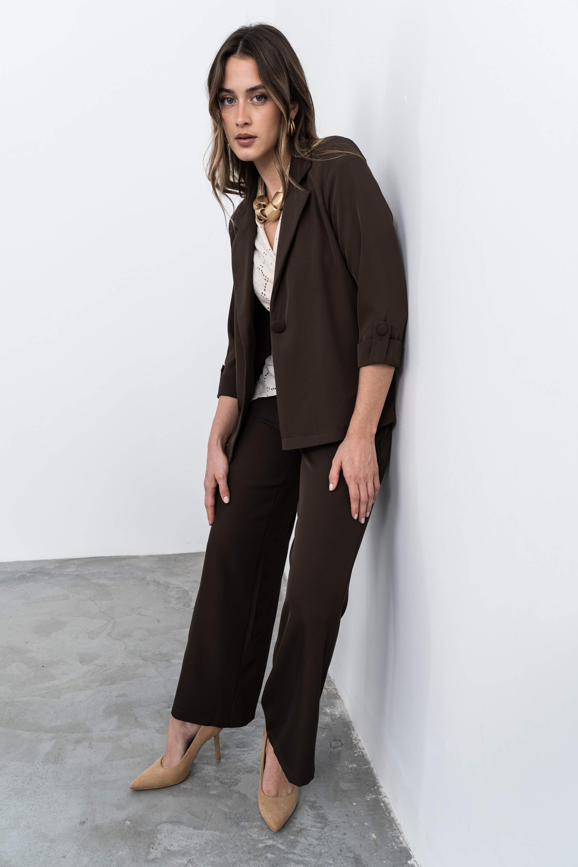 PANTALÓN ANCHO FLUIDO CHOCOLATE