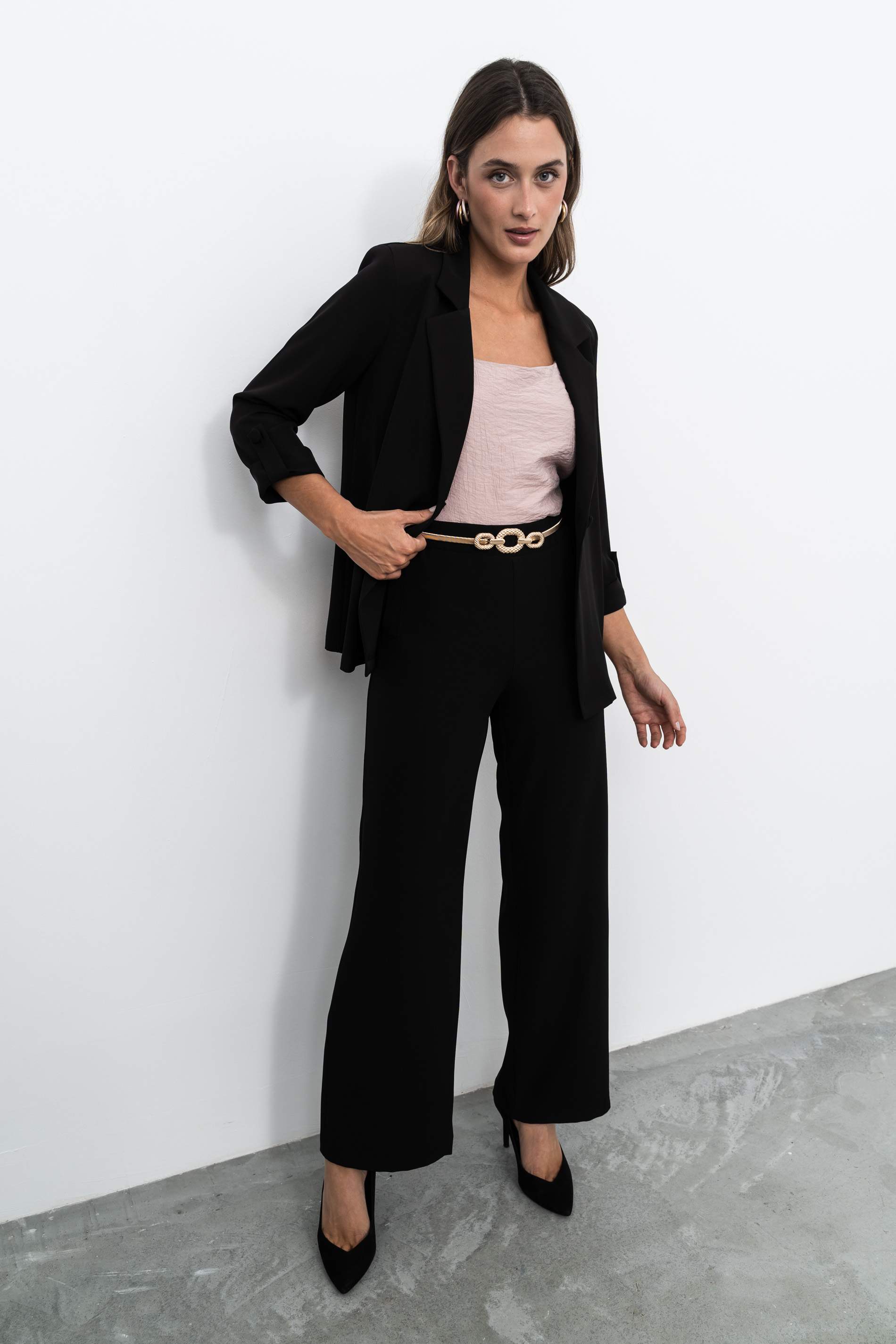 PANTALÓN ANCHO FLUIDO NEGRO