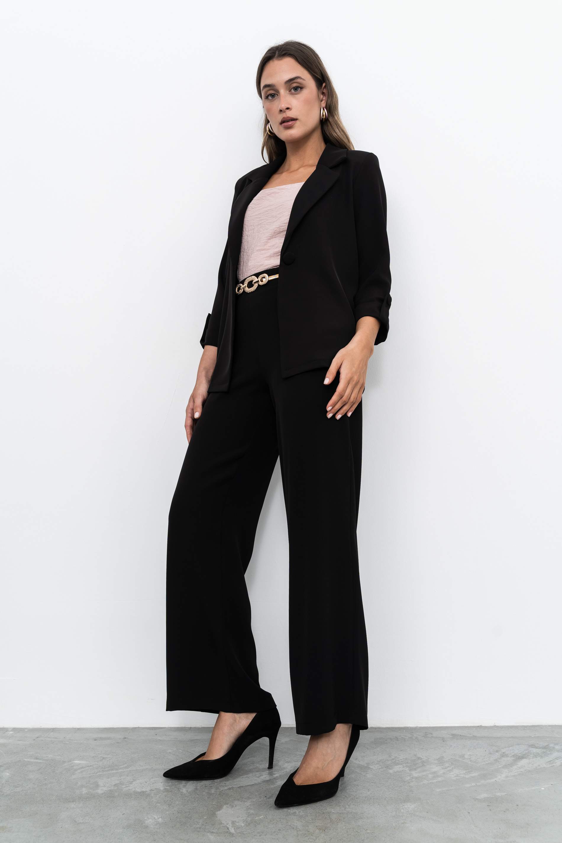 PANTALÓN ANCHO FLUIDO NEGRO