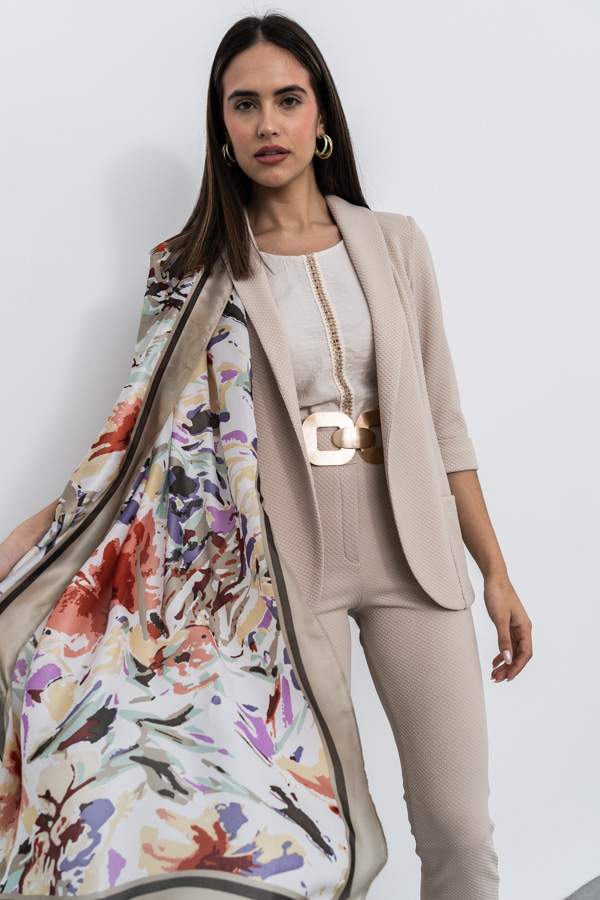 CHAQUETA ABIERTA SOLAPAS PANEL ARENA