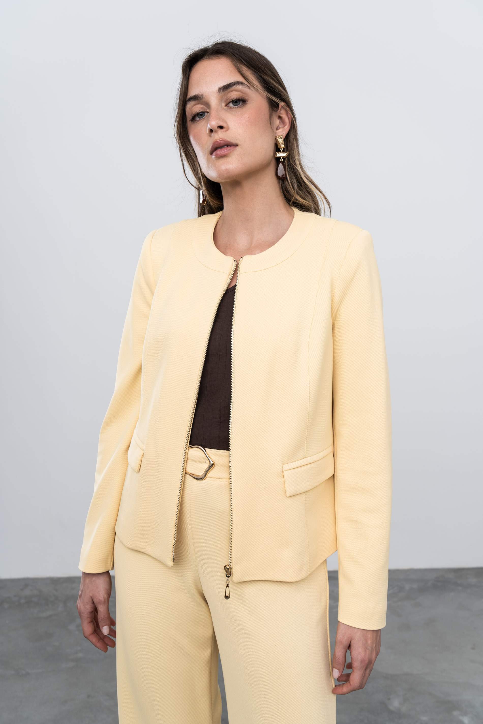 PANTALÓN ANCHO VESTIR HEBILLA VAINILLA