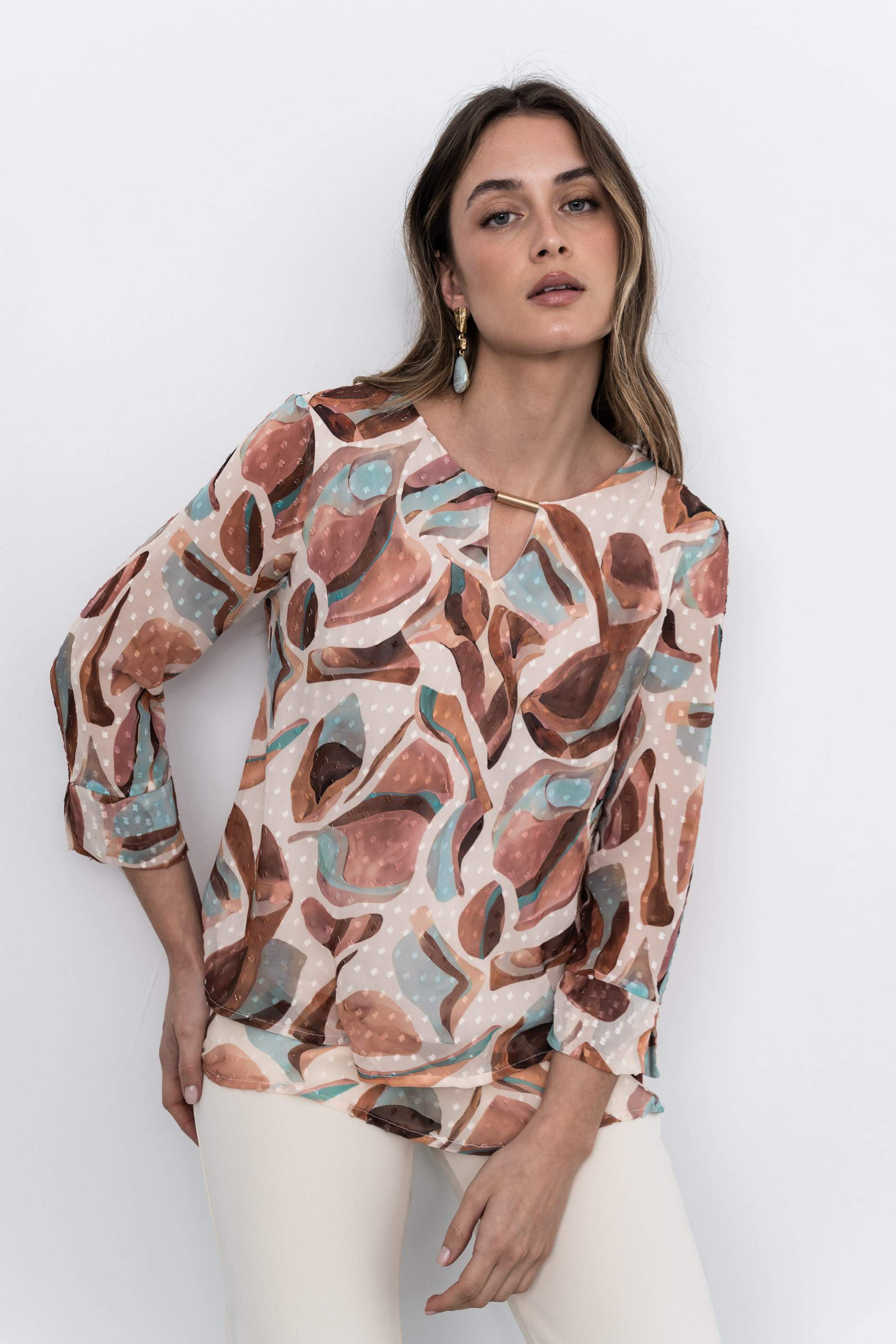 BLUSA PLUMETI ESTAMPADO AGUA