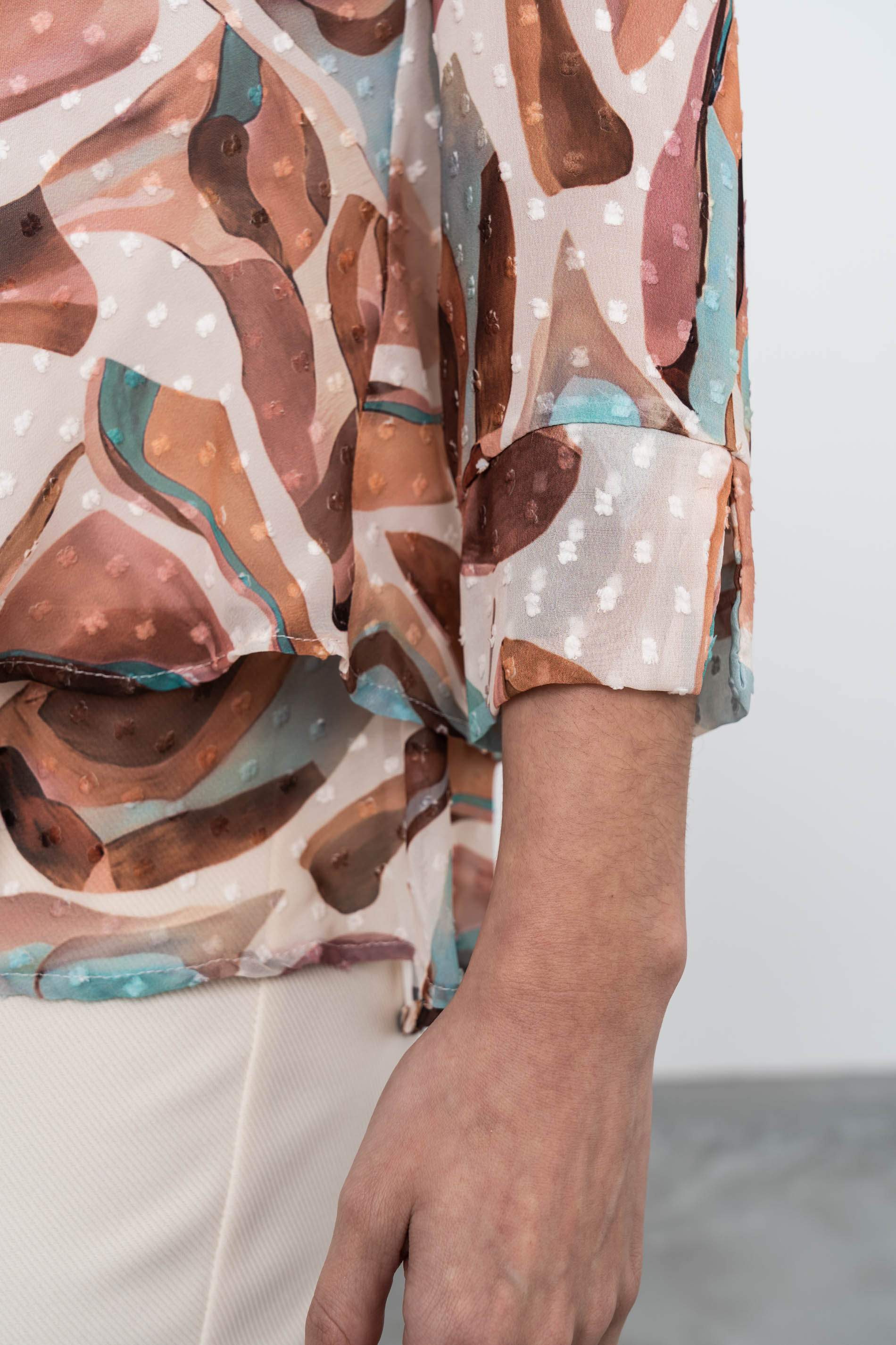 BLUSA PLUMETI ESTAMPADO AGUA