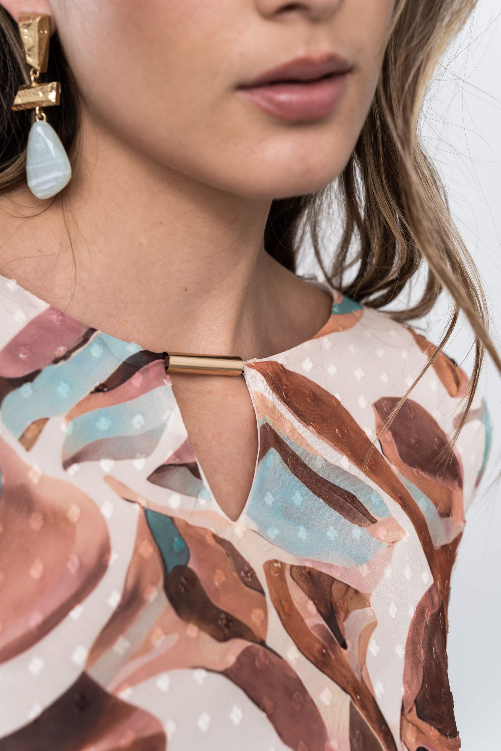 BLUSA PLUMETI ESTAMPADO AGUA