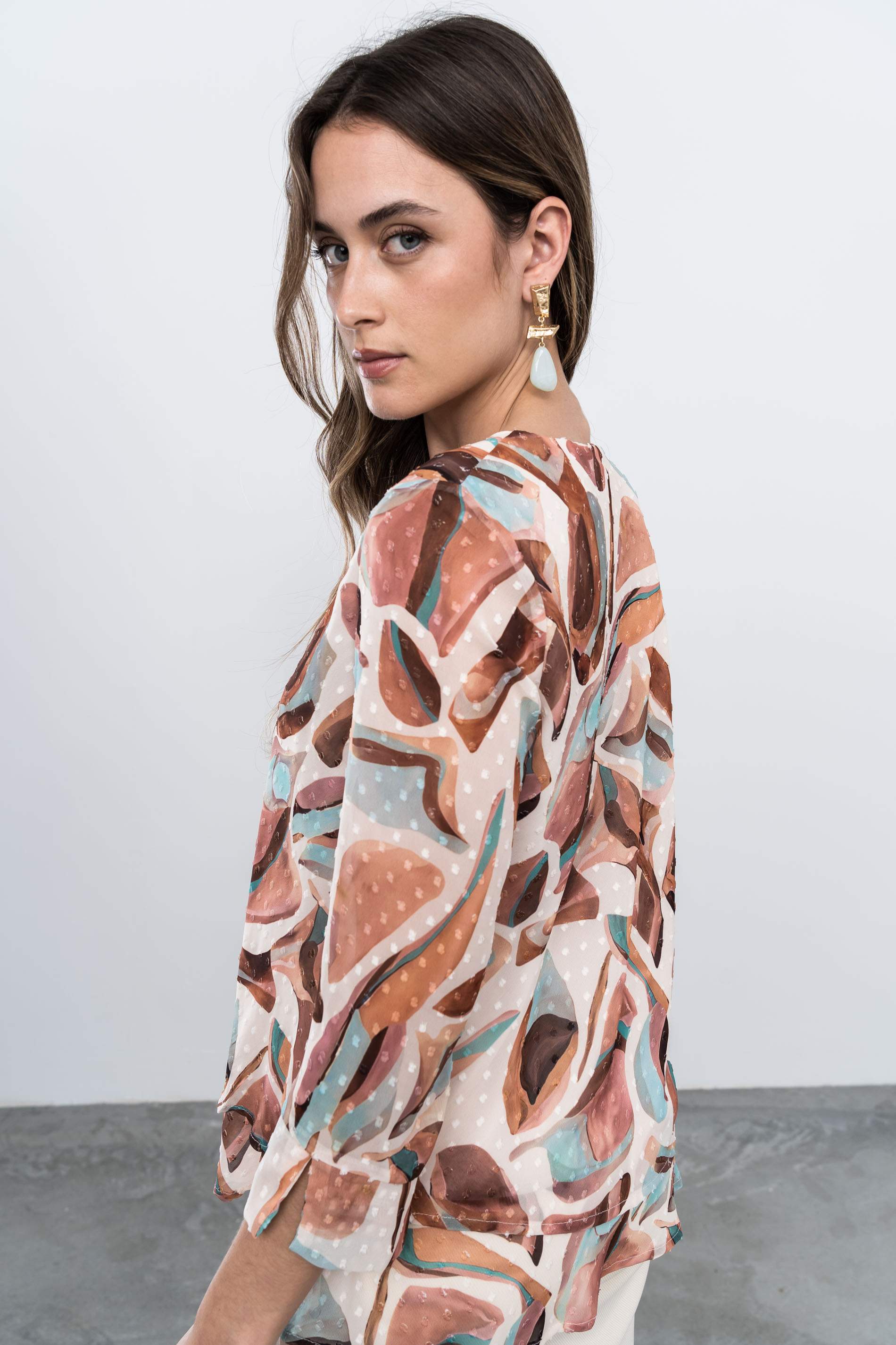 BLUSA PLUMETI ESTAMPADO AGUA