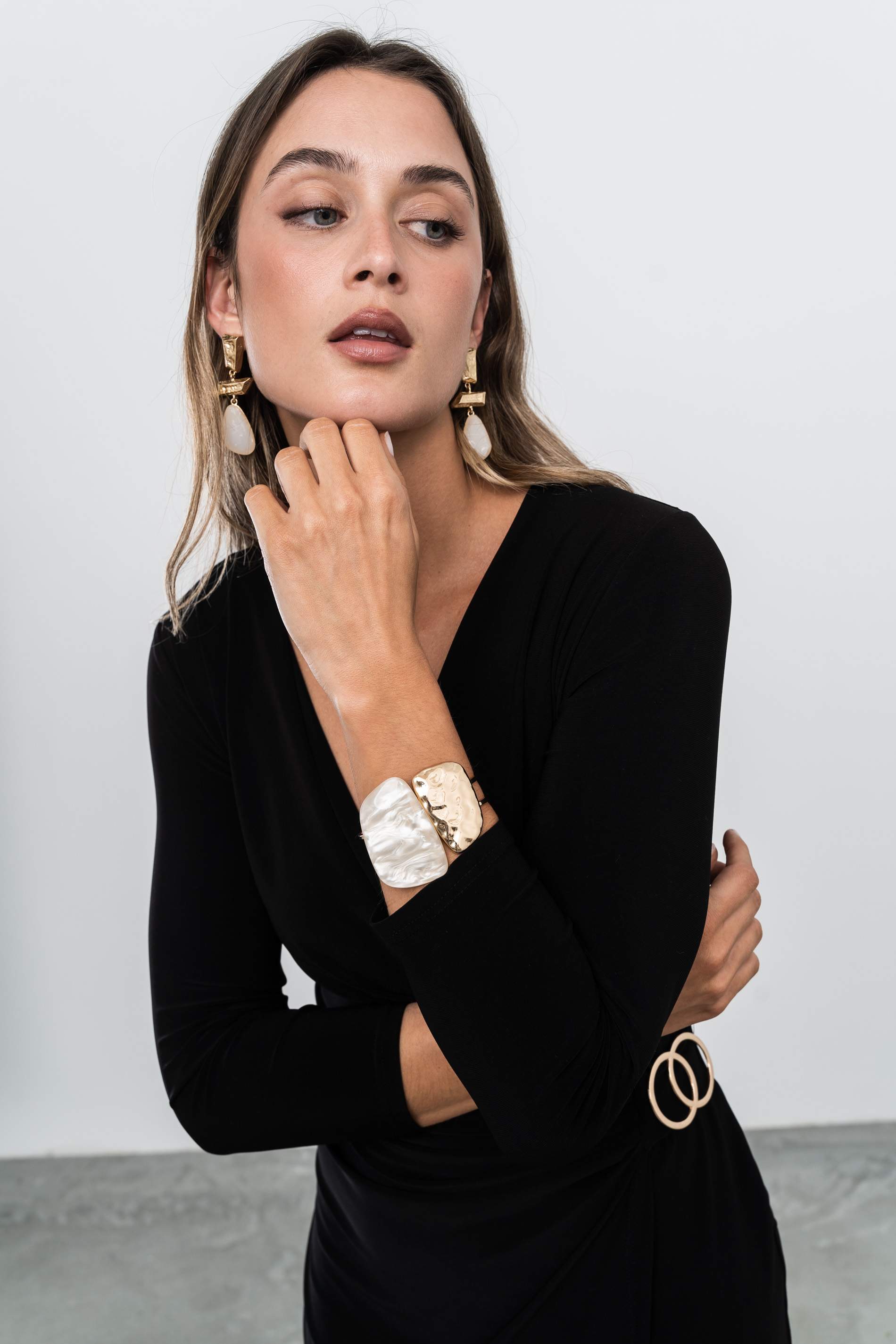 VESTIDO RECOGIDO HEBILLA NEGRO