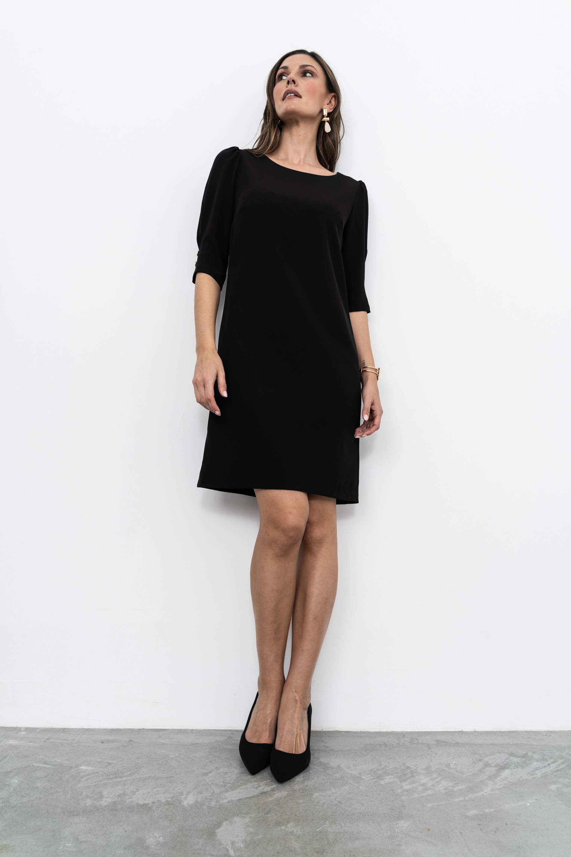 VESTIDO COSTADILLOS BOTONES NEGRO