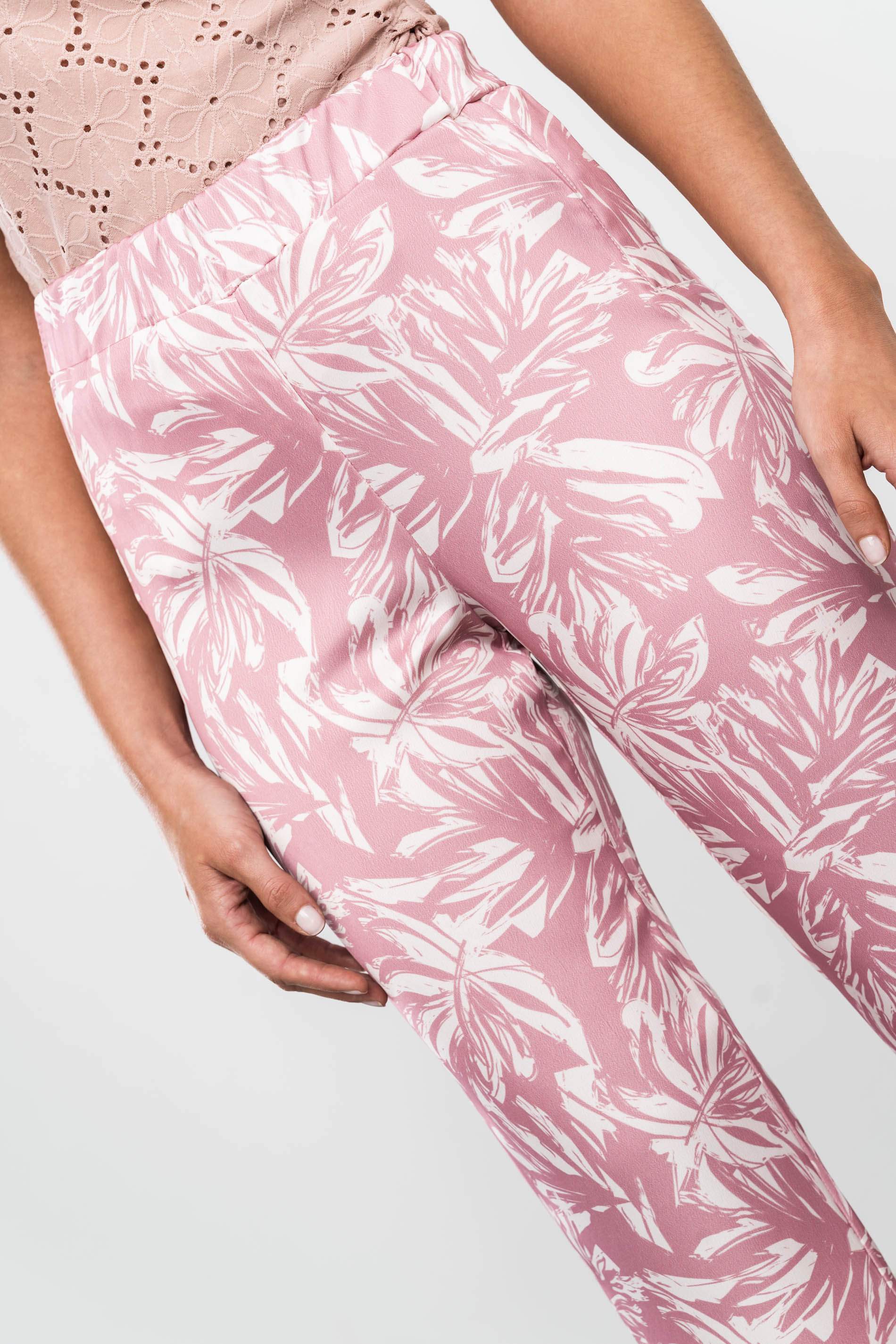 PANTALÓN RECTO ESTAMPADO FLORAL BICOLOR