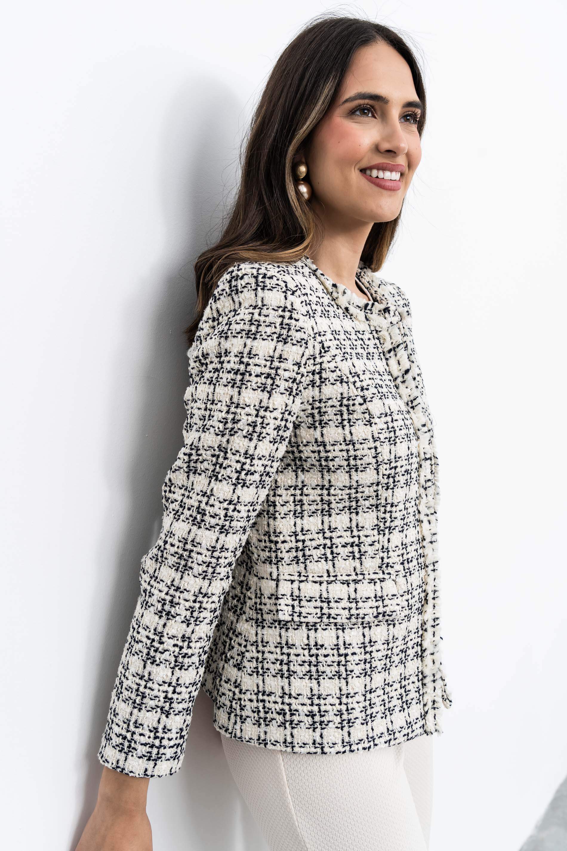 CHAQUETA DESFLECADO CRUDO