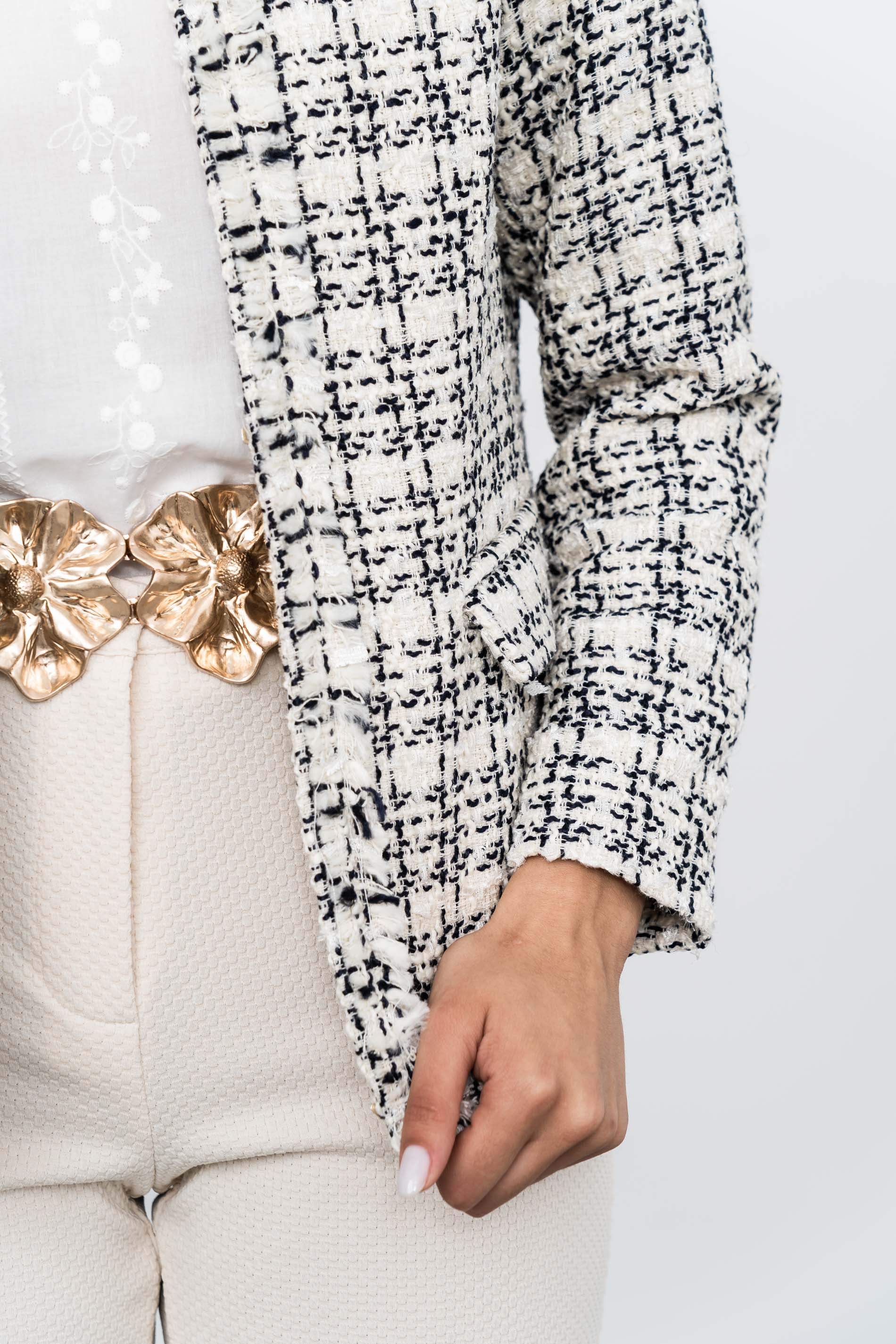 CHAQUETA DESFLECADO CRUDO