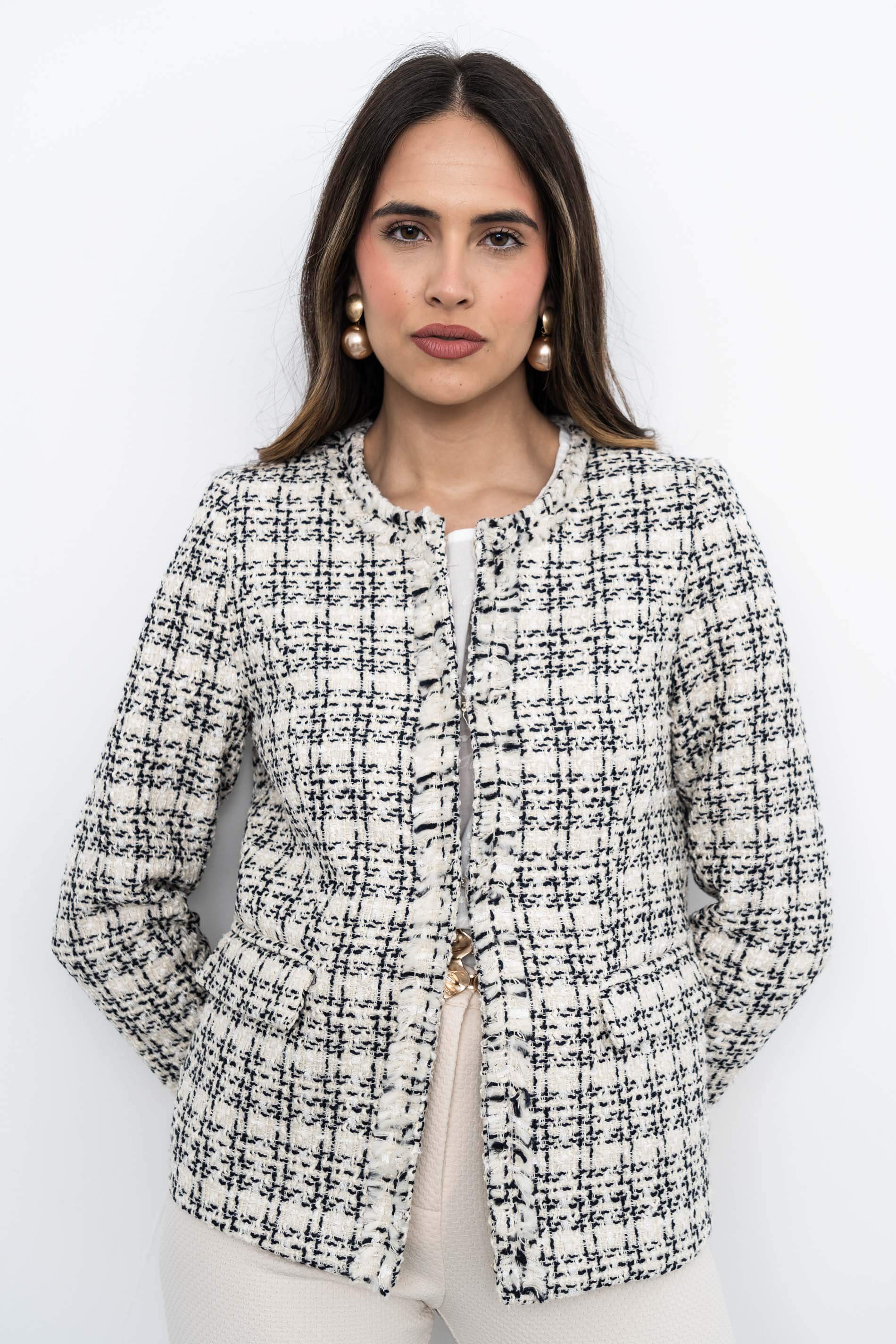 CHAQUETA DESFLECADO CRUDO