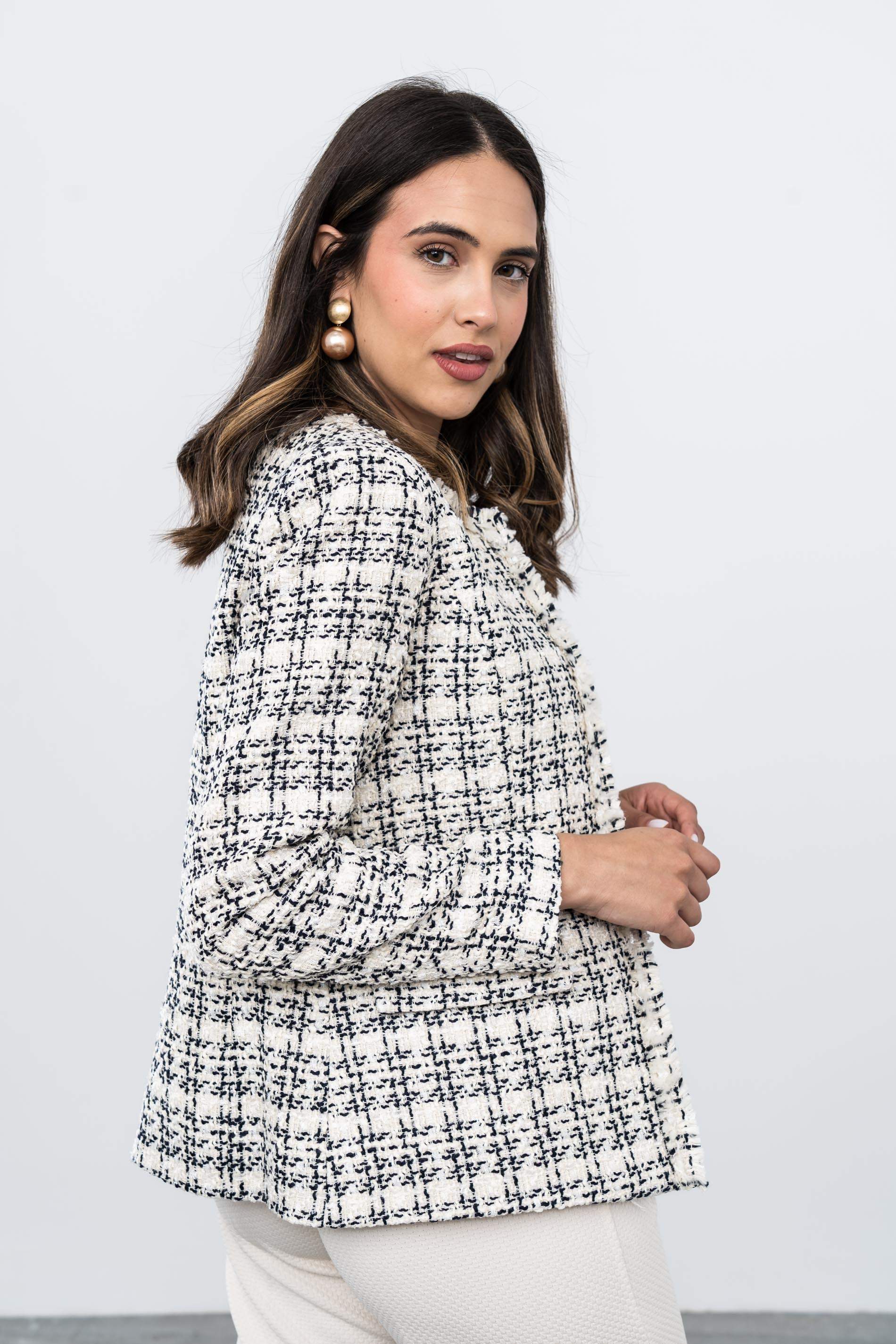 CHAQUETA DESFLECADO CRUDO