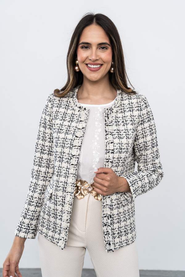 CHAQUETA DESFLECADO CRUDO