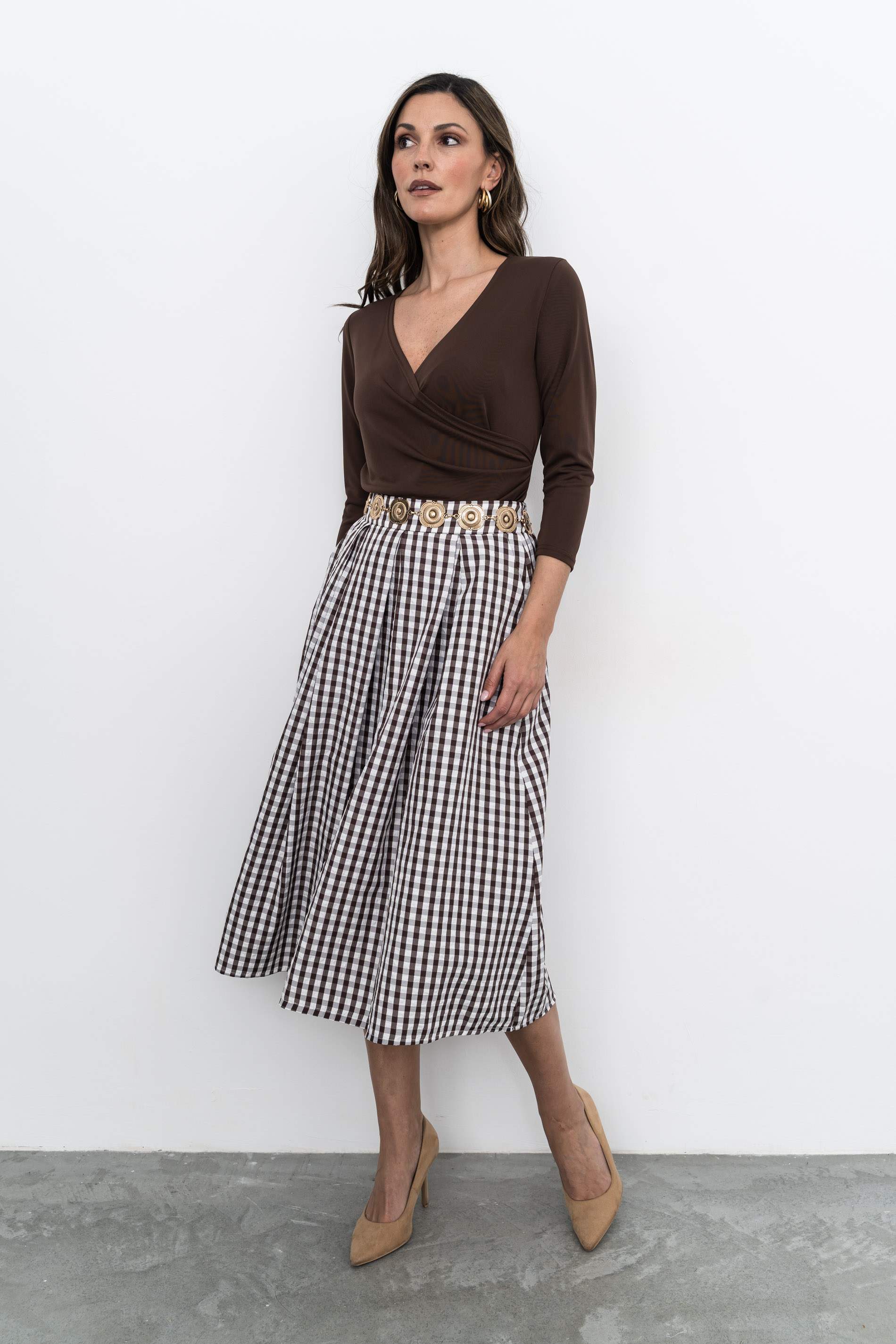 TOP RECOGIDO LATERAL CHOCOLATE