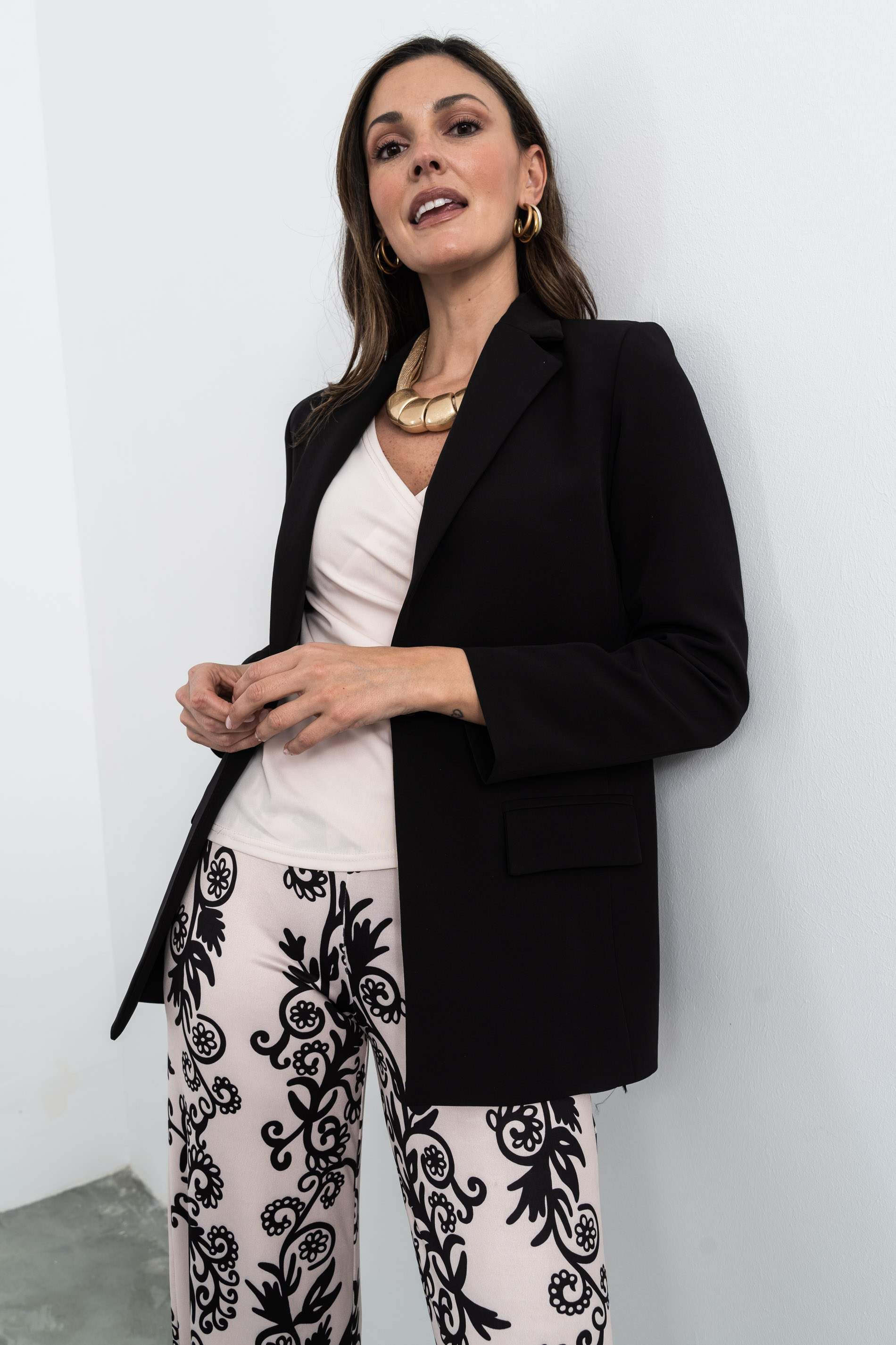 TOP RECOGIDO LATERAL CREMA