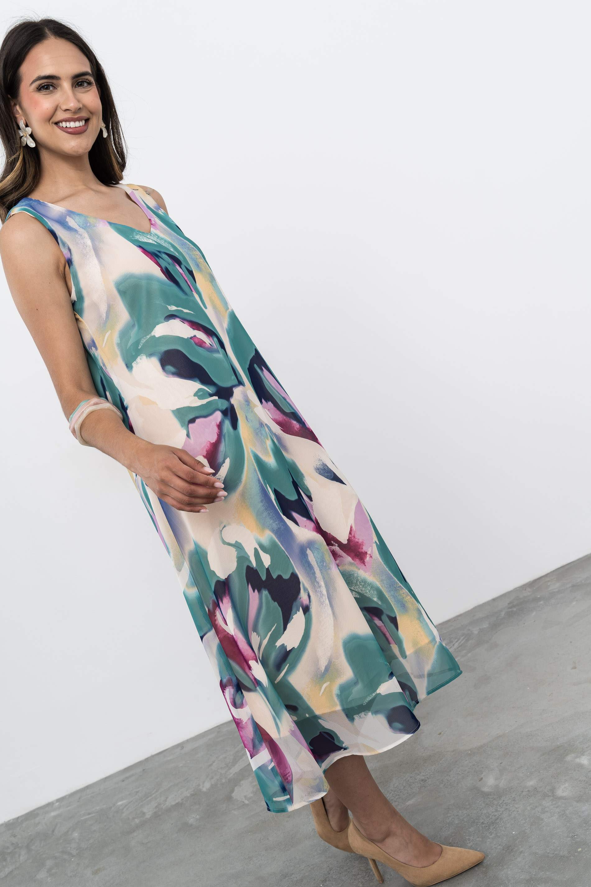VESTIDO GASA FLORAL