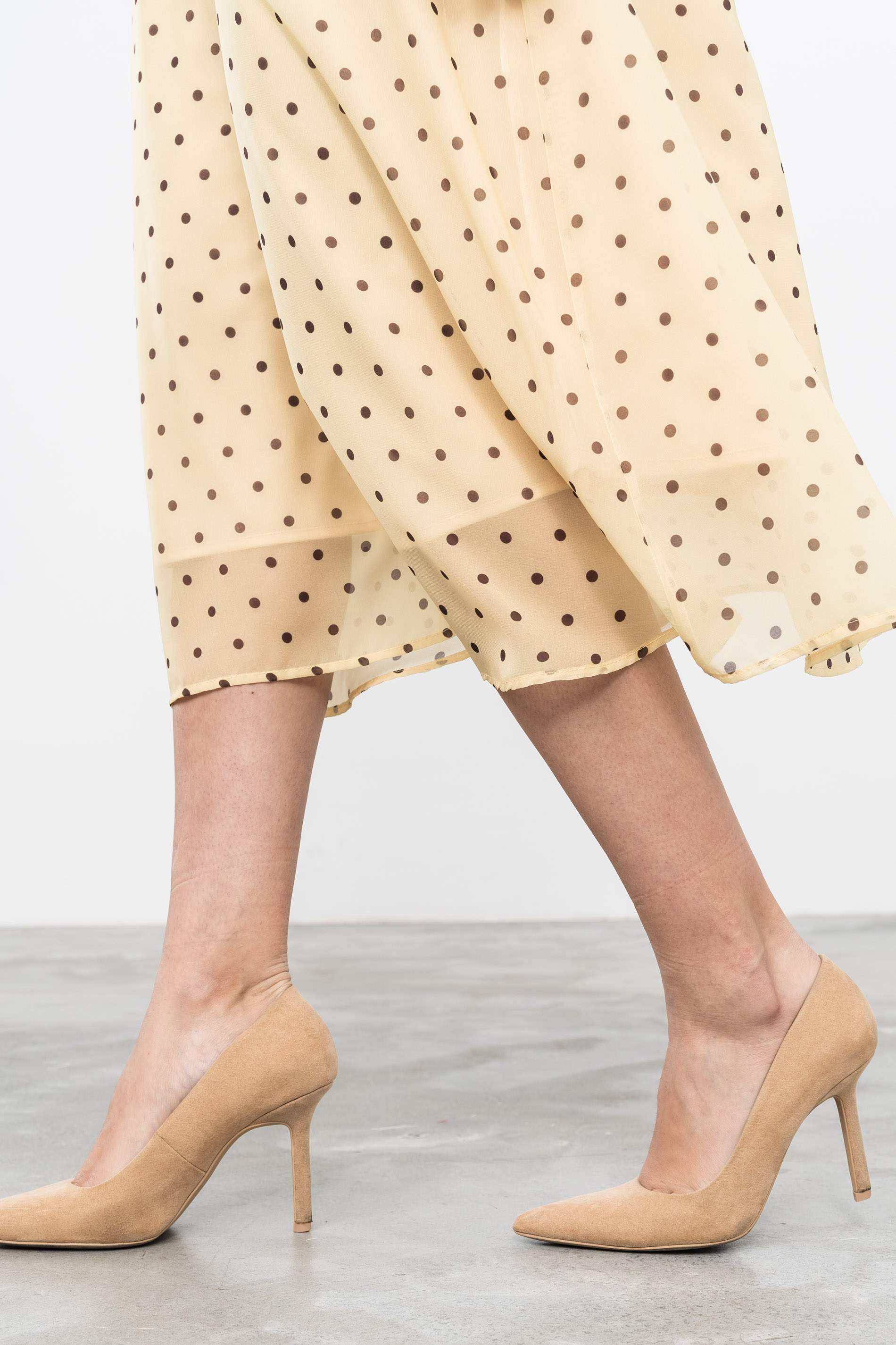 VESTIDO GASA TOPOS 