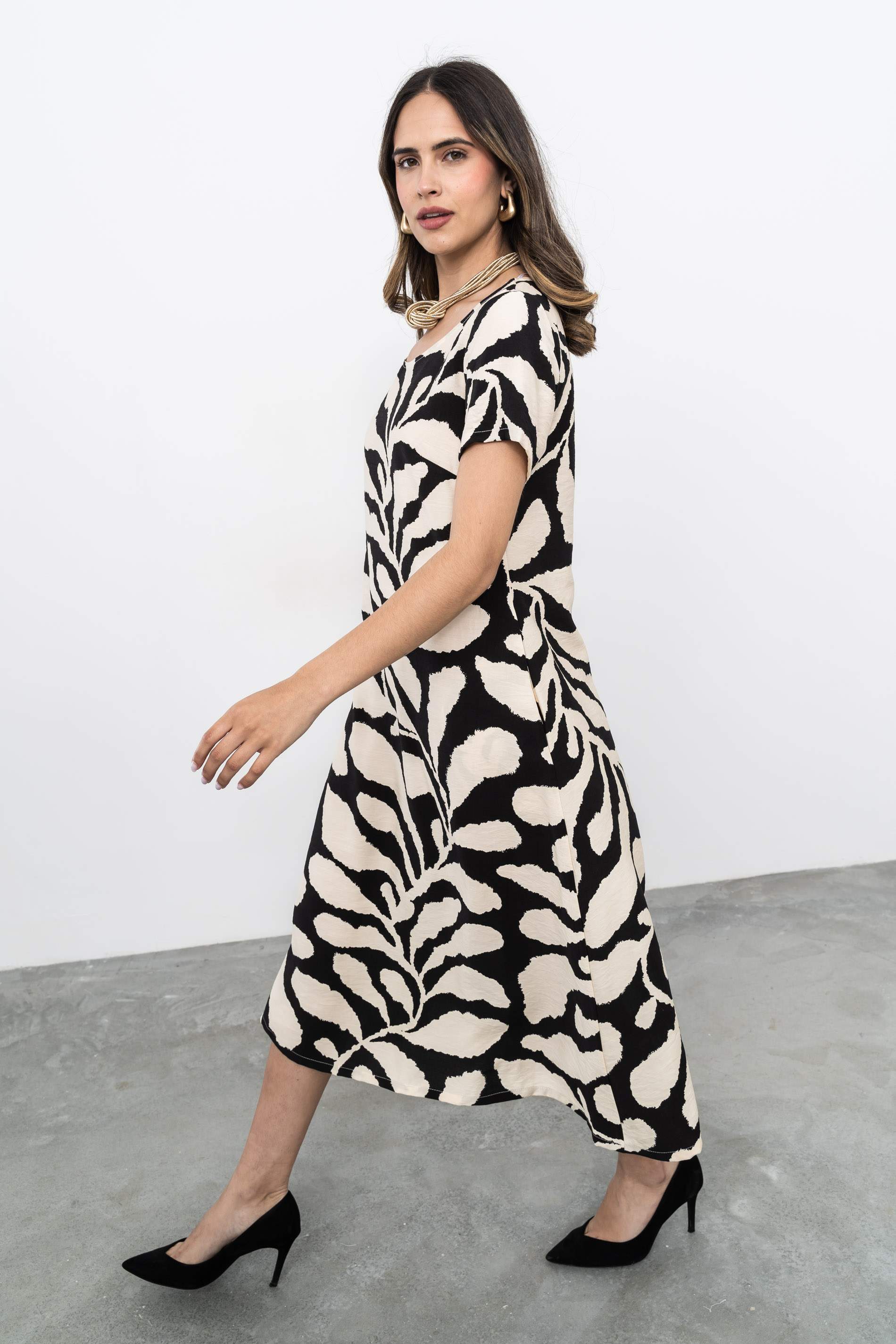 VESTIDO M/CORTA BICOLOR
