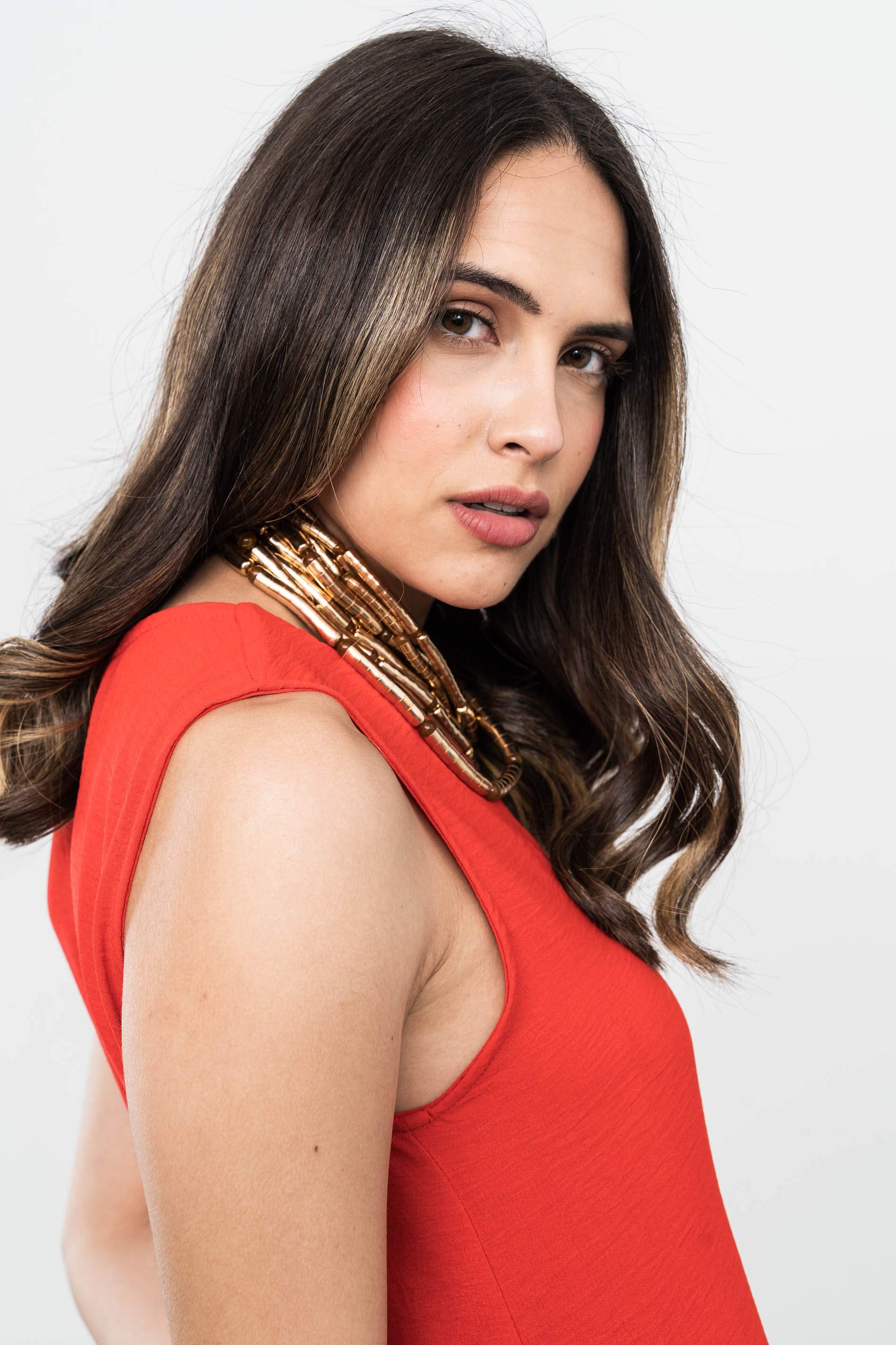 VESTIDO TABLA BOTONES ROJO