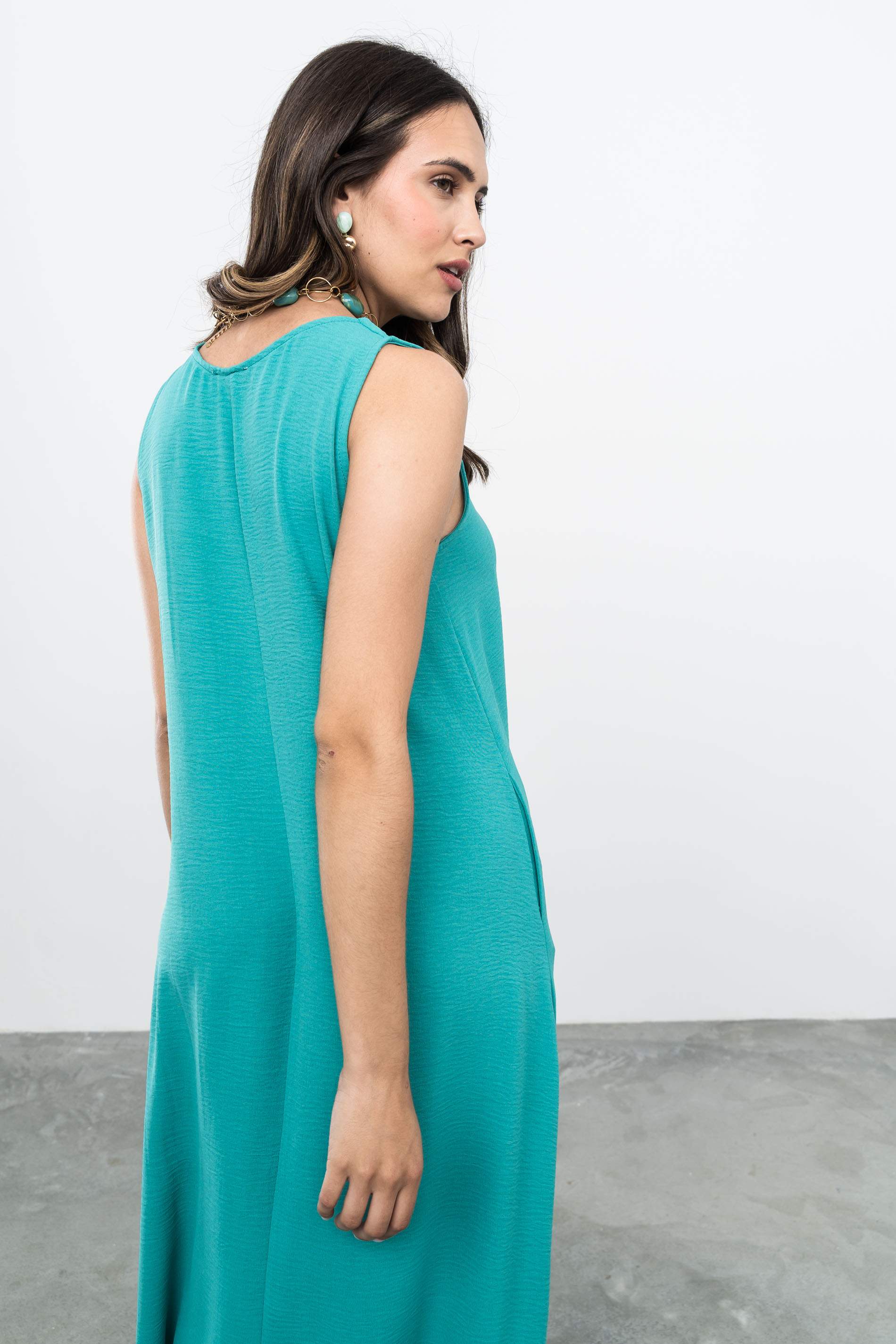 VESTIDO TABLA BOTONES ESMERALDA