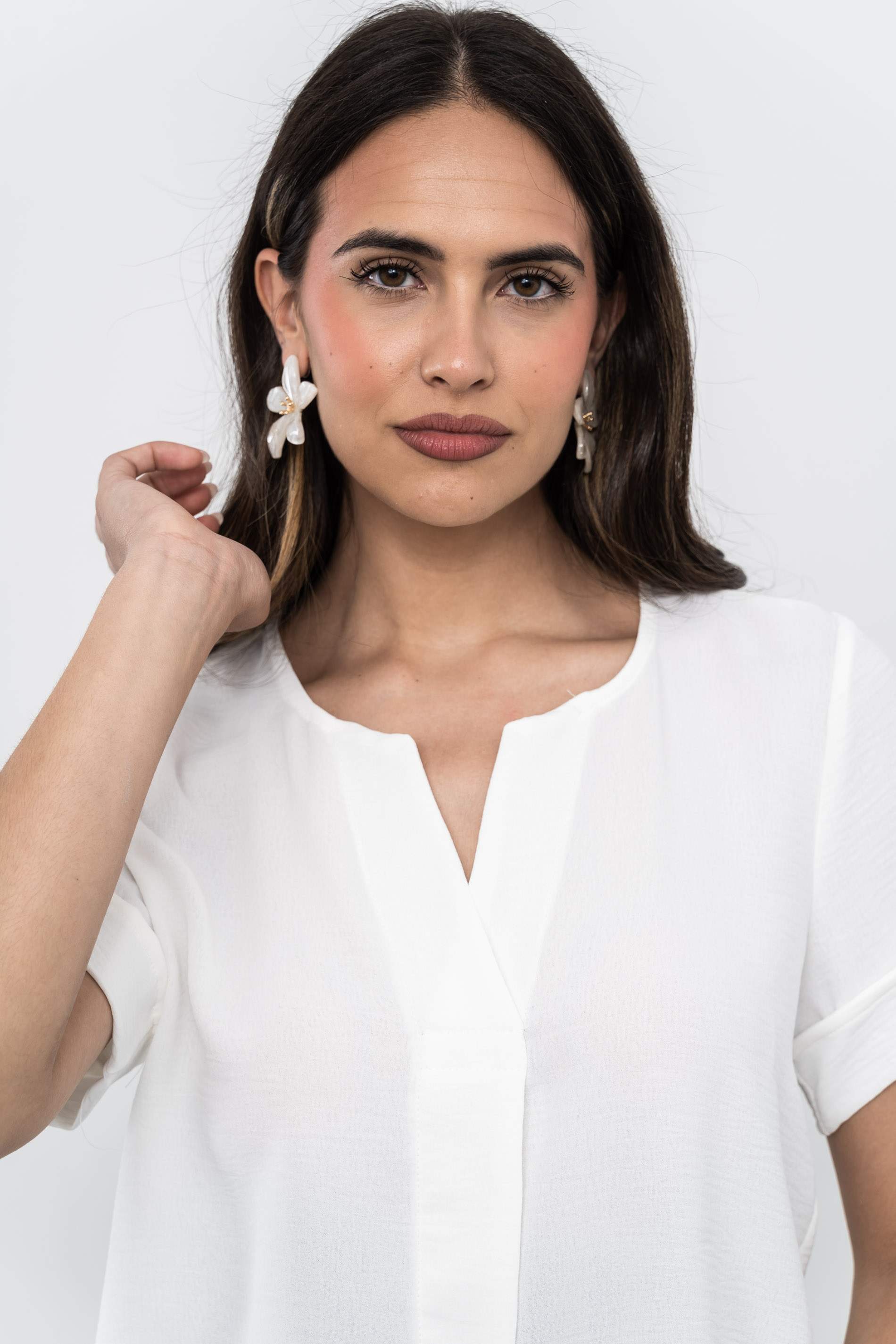 BLUSA TABLA DELANTERO MARFIL