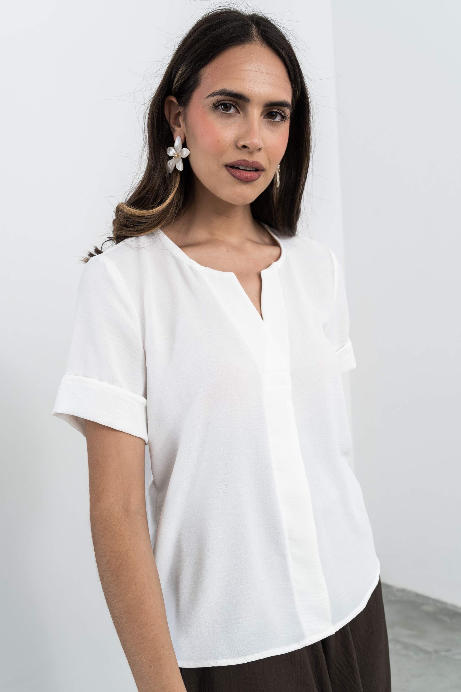 BLUSA TABLA DELANTERO MARFIL