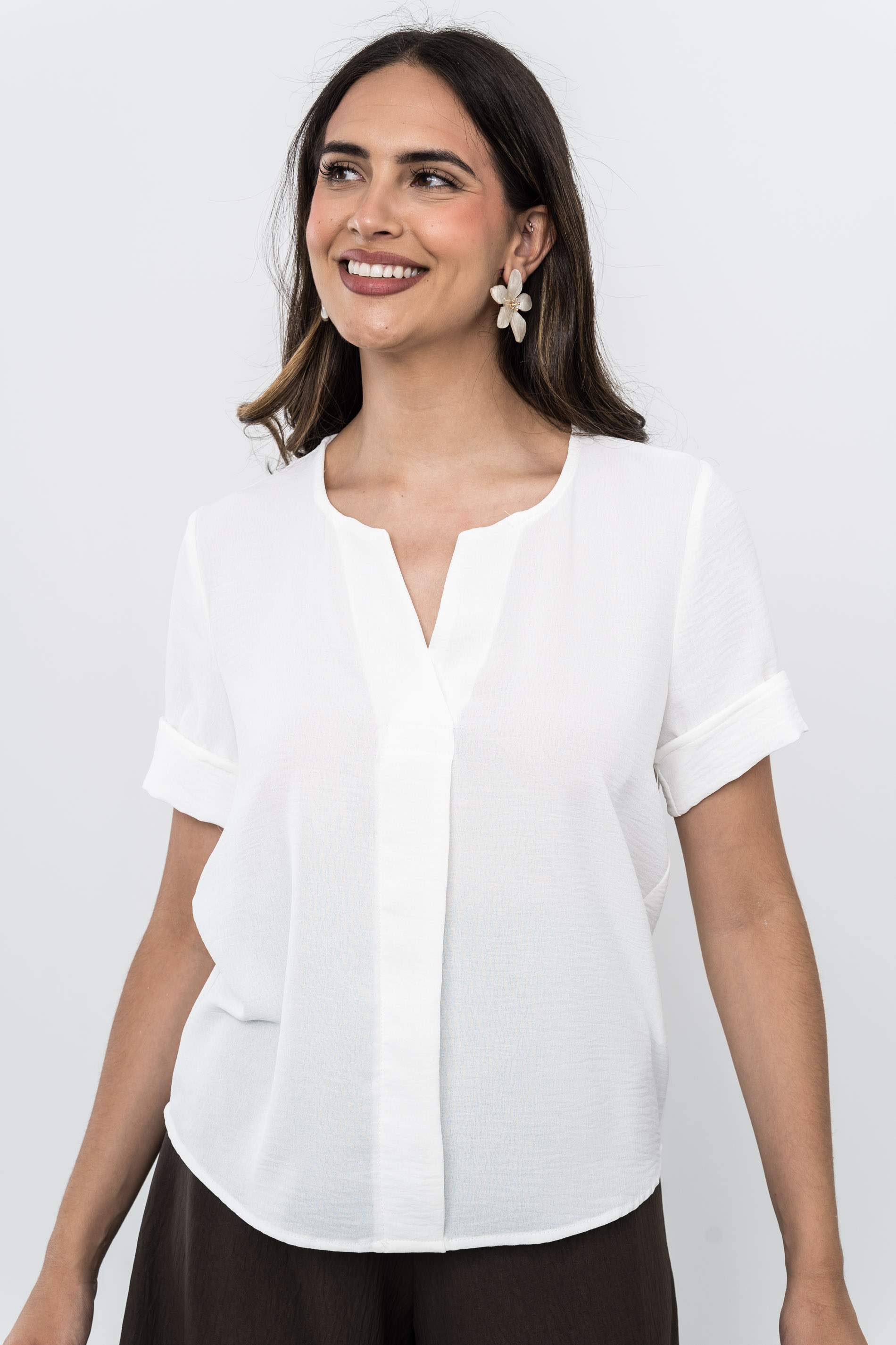 BLUSA TABLA DELANTERO MARFIL