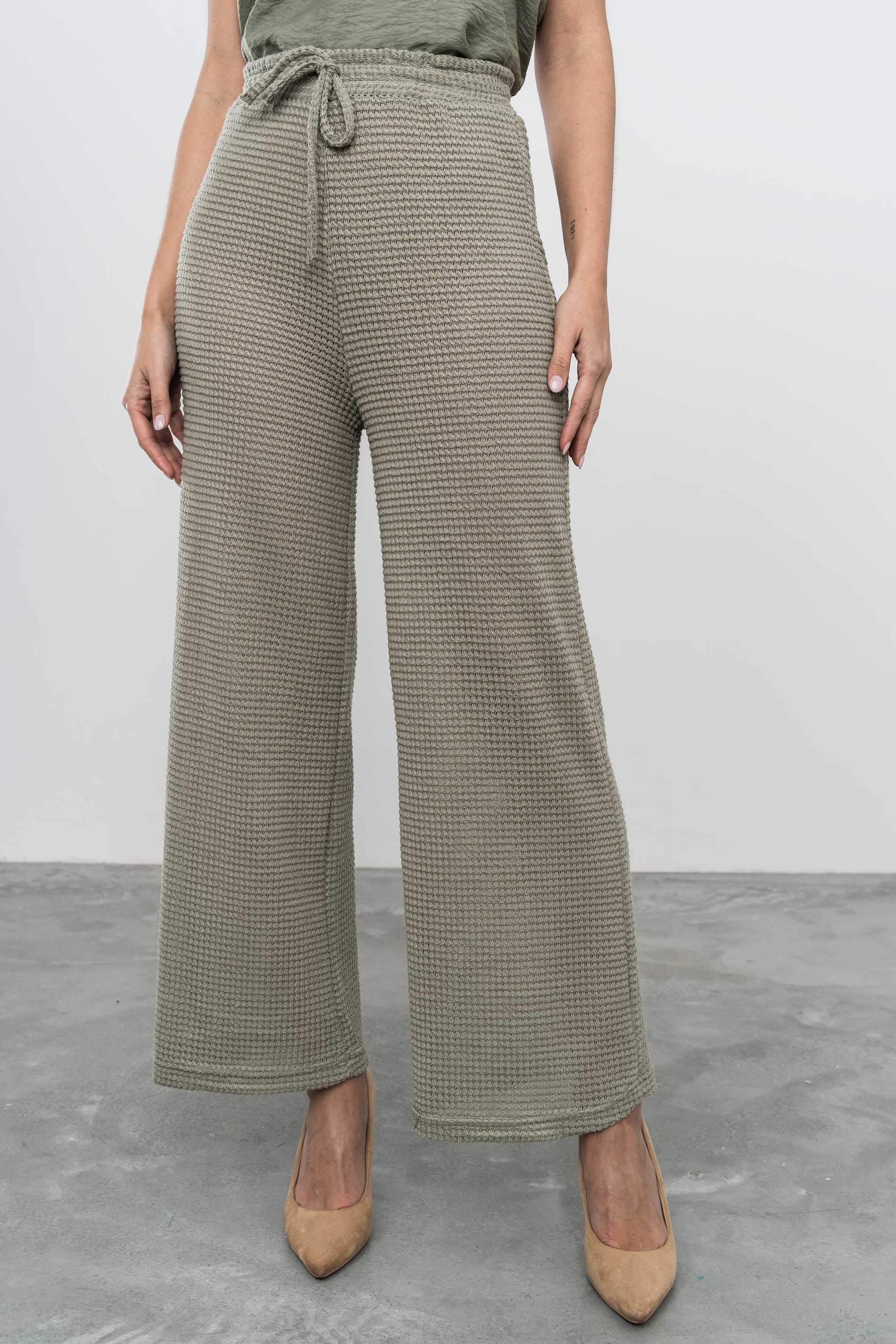 PANTALÓN FLUIDO JACQUARD KAKI