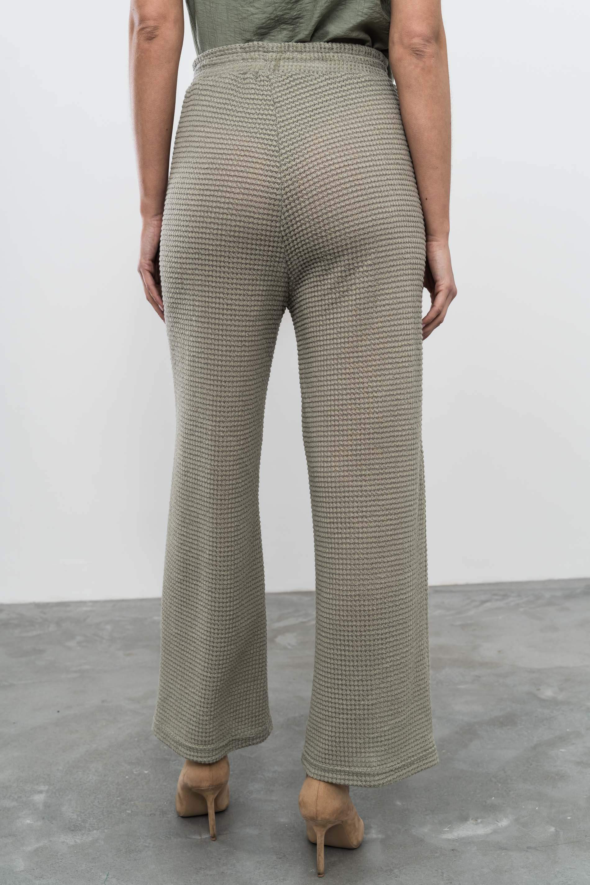 PANTALÓN FLUIDO JACQUARD KAKI