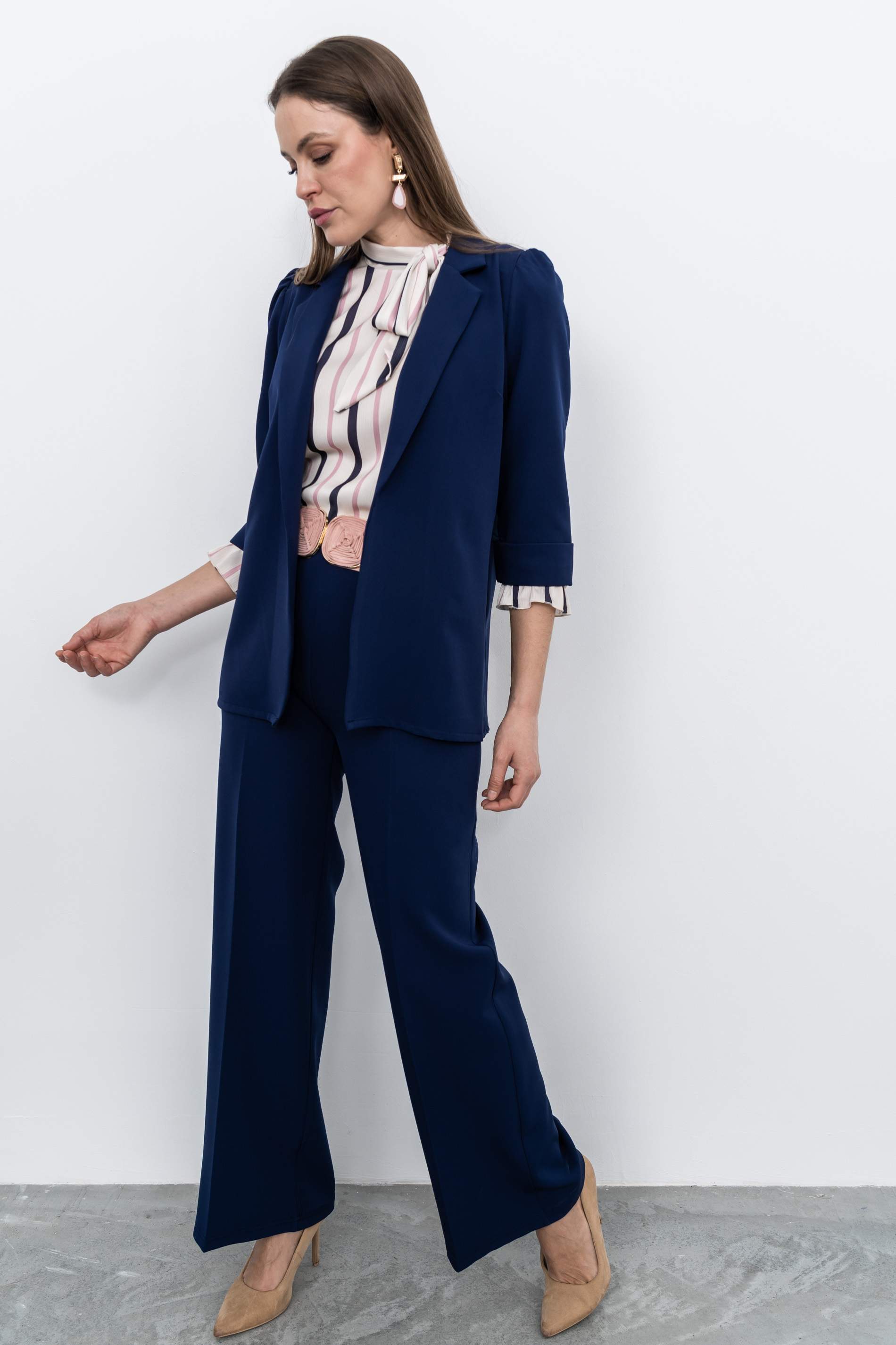 CHAQUETA MANGA VUELTA MARINO