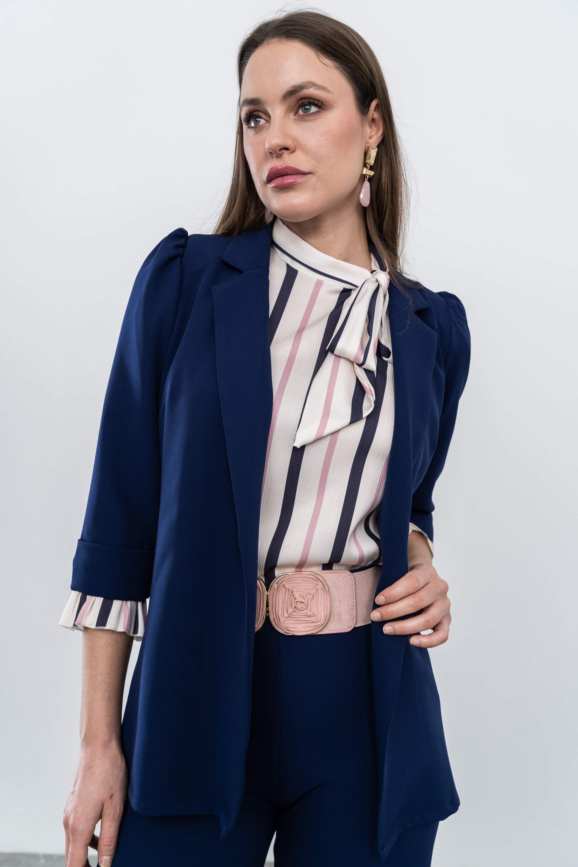 CHAQUETA MANGA VUELTA MARINO