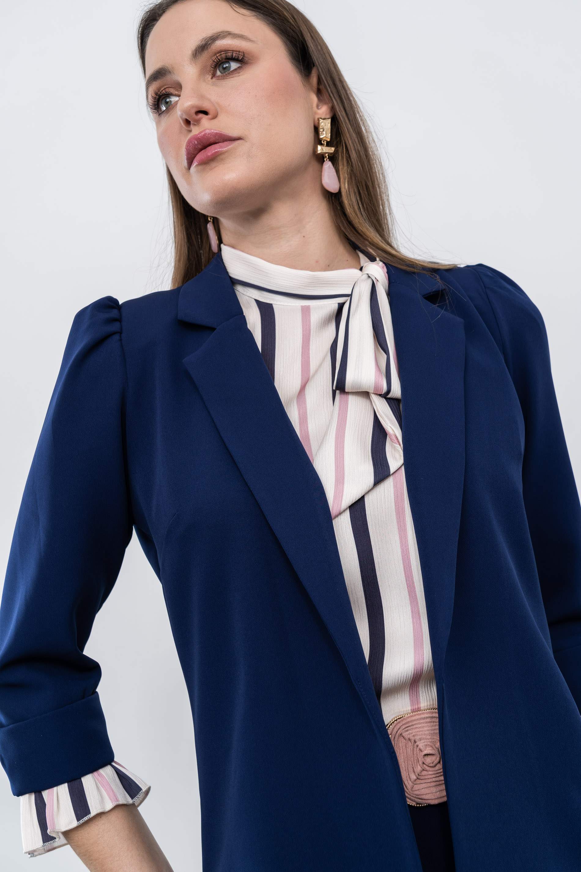 CHAQUETA MANGA VUELTA MARINO