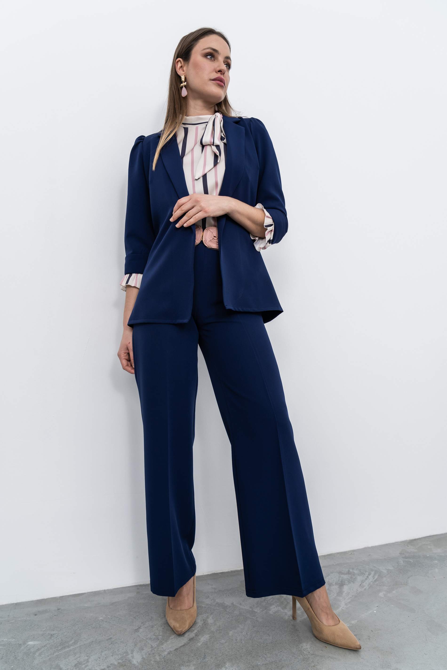 CHAQUETA MANGA VUELTA MARINO